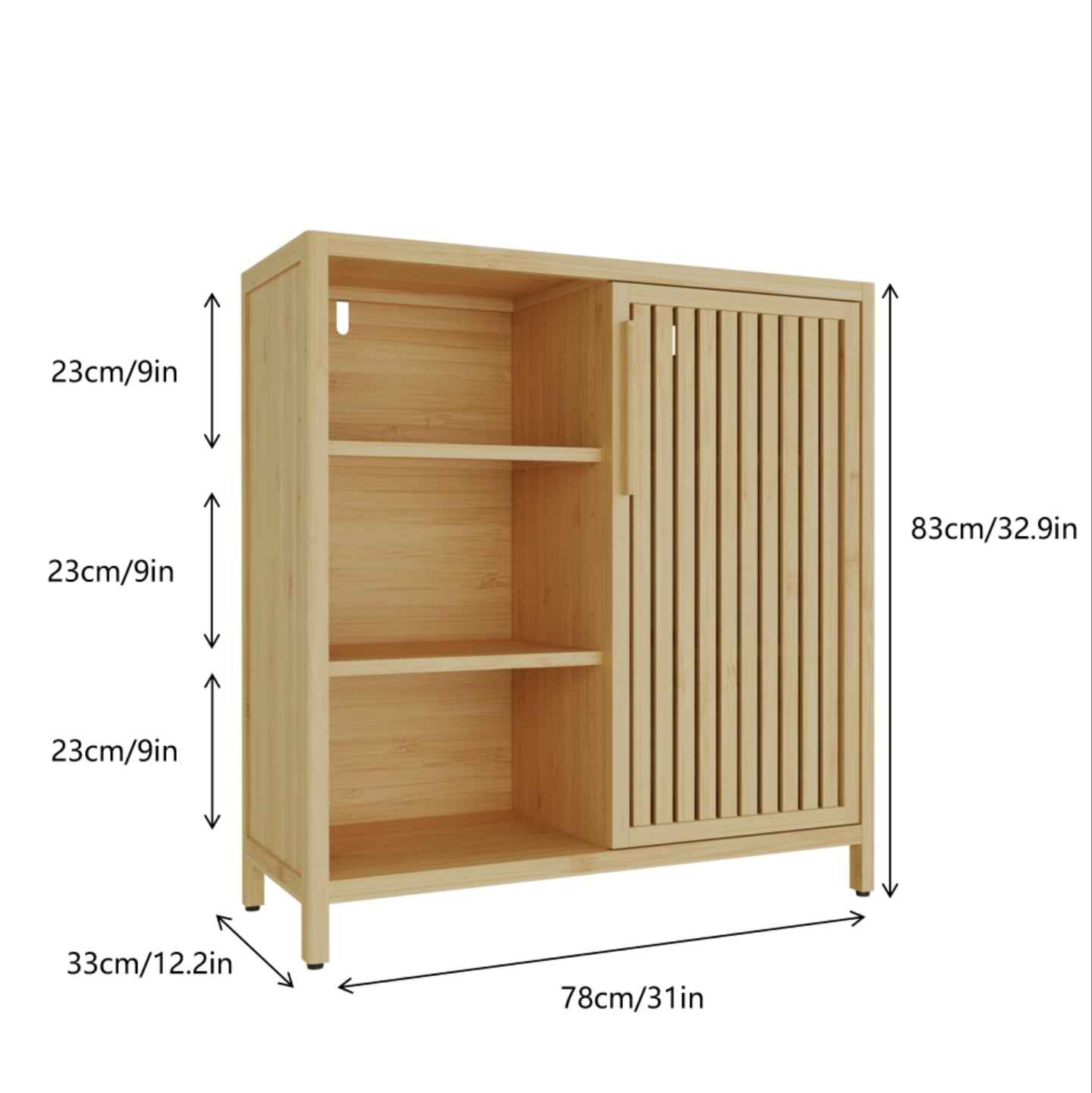 large-capacity single-door storage shelves in living rooms, bathrooms and other life scenes