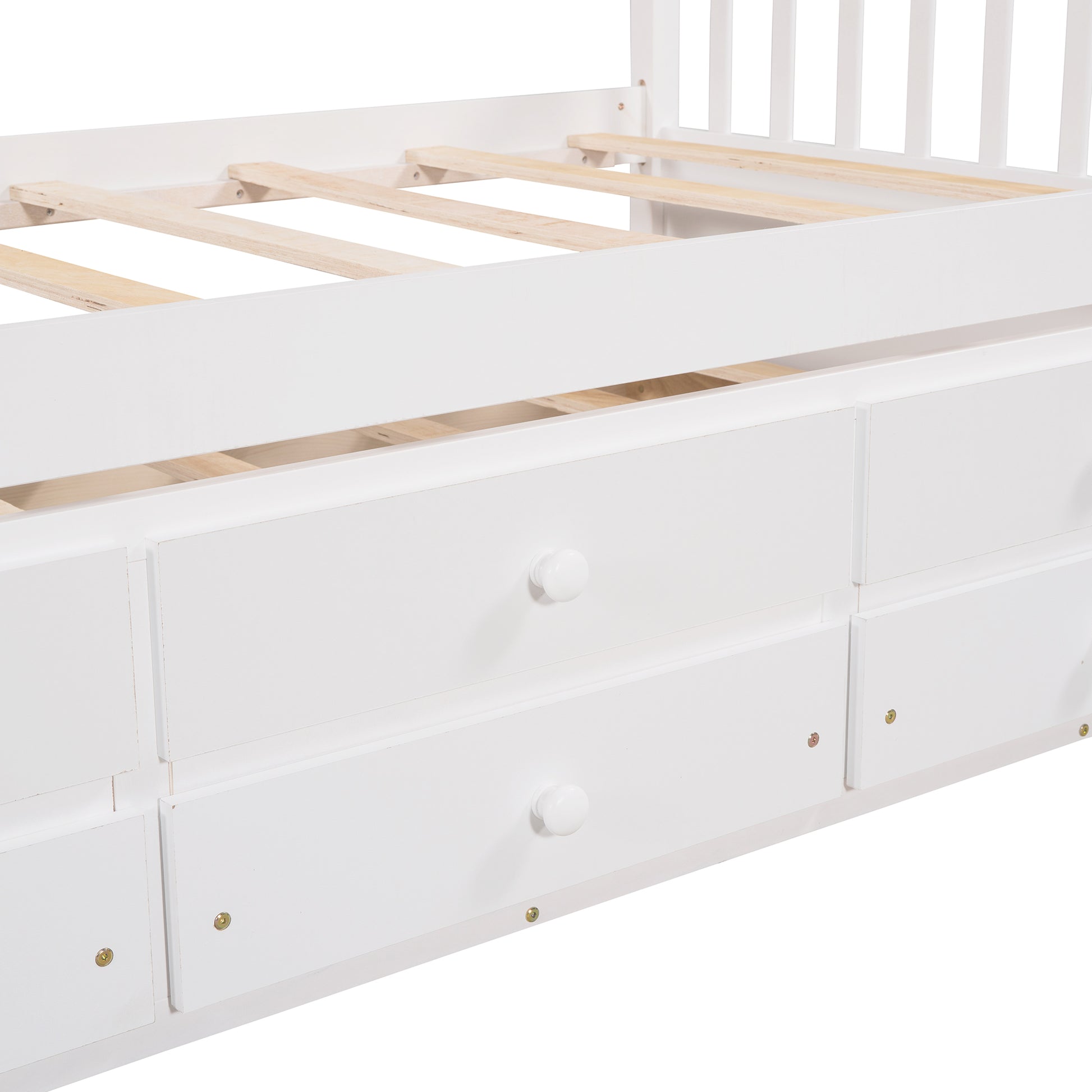 Daybed with Trundle and Drawers, Twin Size, White(OLD SKU: LP0000141KAA) - Abrihome