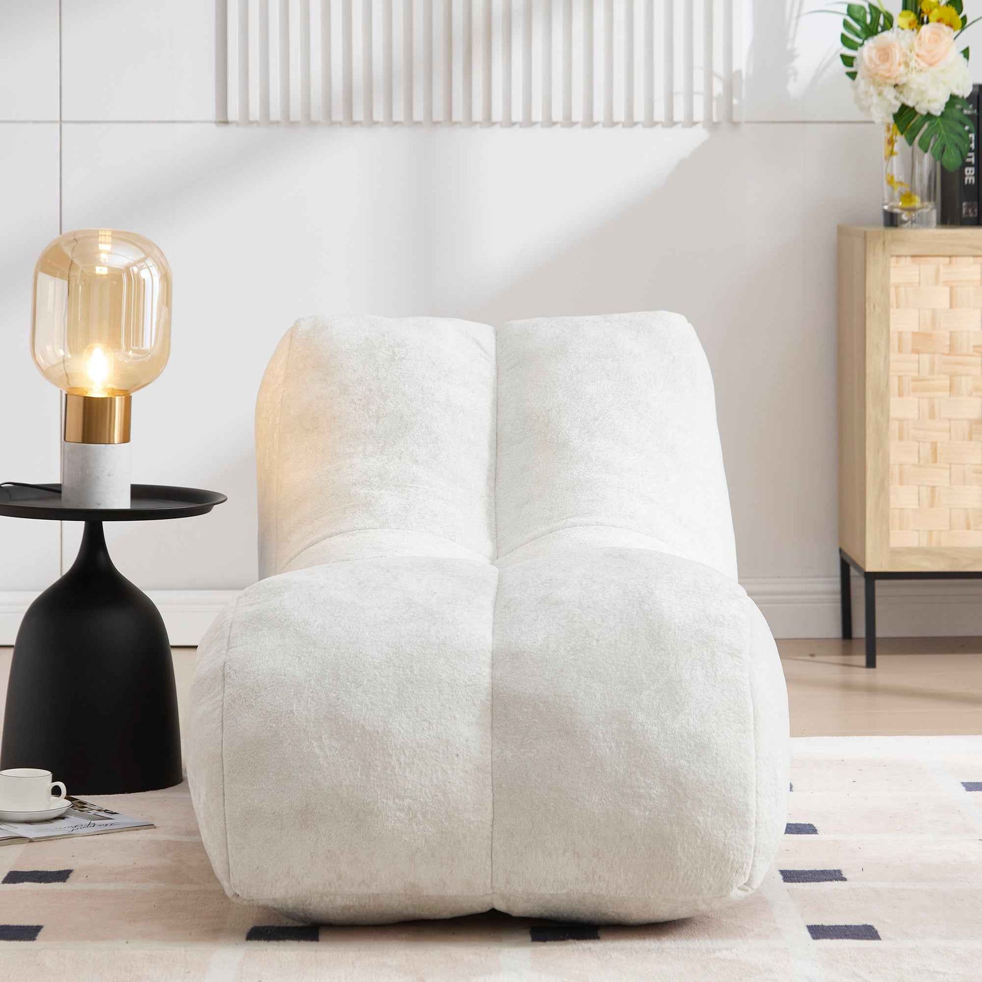 Creative Bean Bag Sofa Chair for Adults with High-Quality Sponge Filling and Polyester Fiber,59x30x23.6 inches
