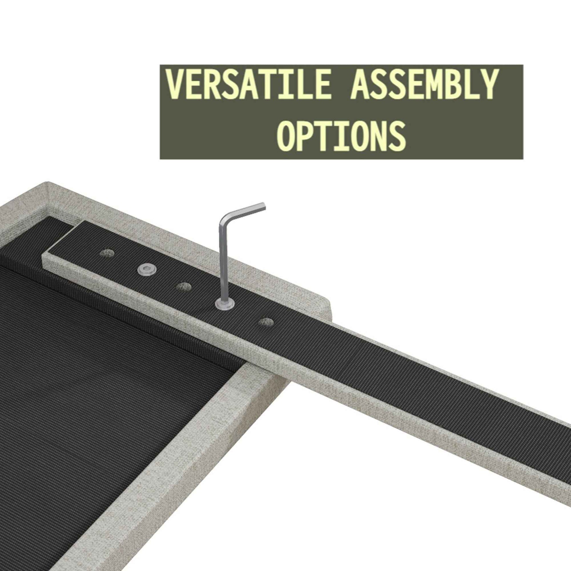 Queen Size Bed Frame Upholstered Platform Bed with Adjustable Headboard,Linen Fabric Padded,Modern Simple Style Platform Bed No Box Spring Needed, Easy Assembly, Beige