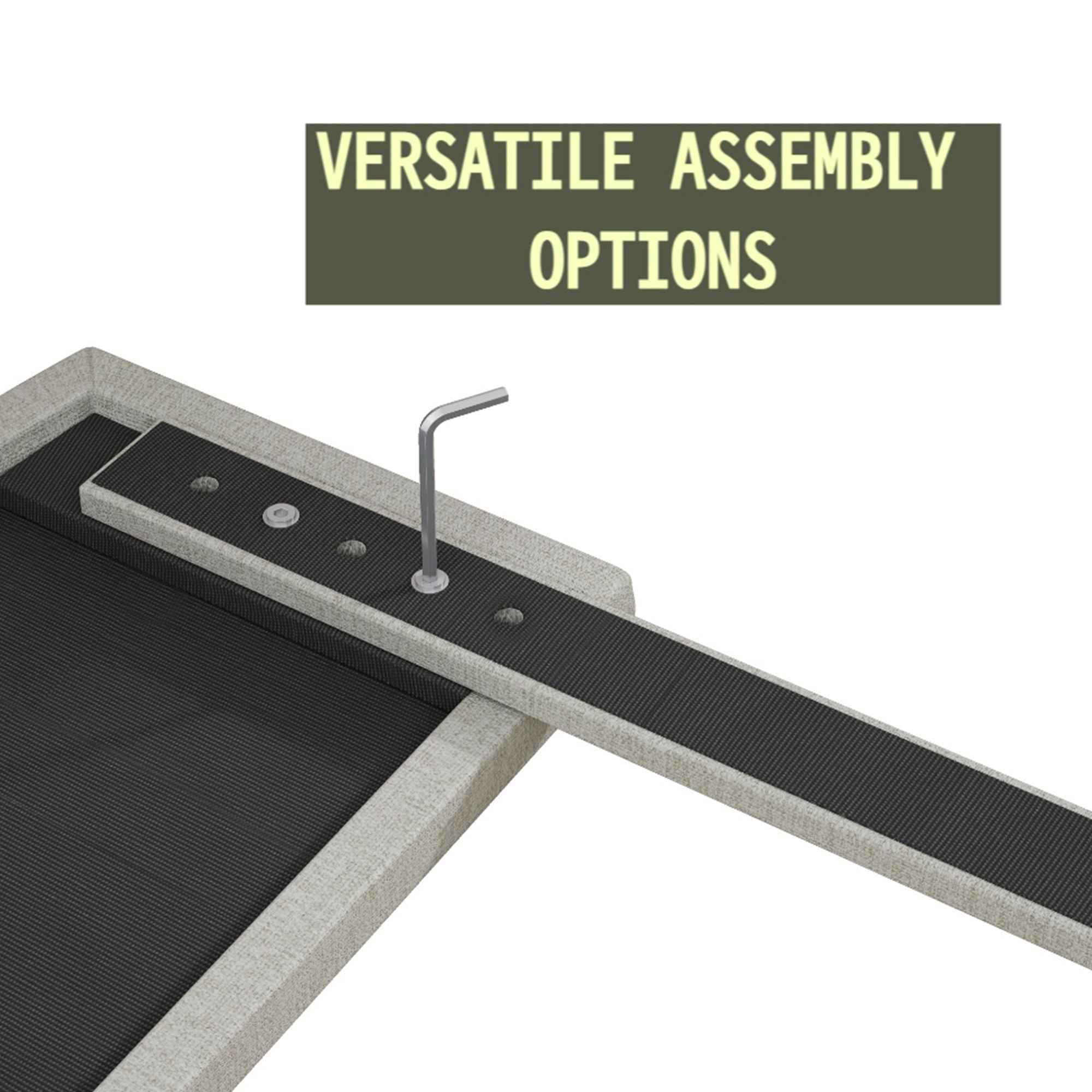 Queen Size Bed Frame Upholstered Platform Bed with Adjustable Headboard,Linen Fabric Padded,Modern Simple Style Platform Bed No Box Spring Needed, Easy Assembly, Beige