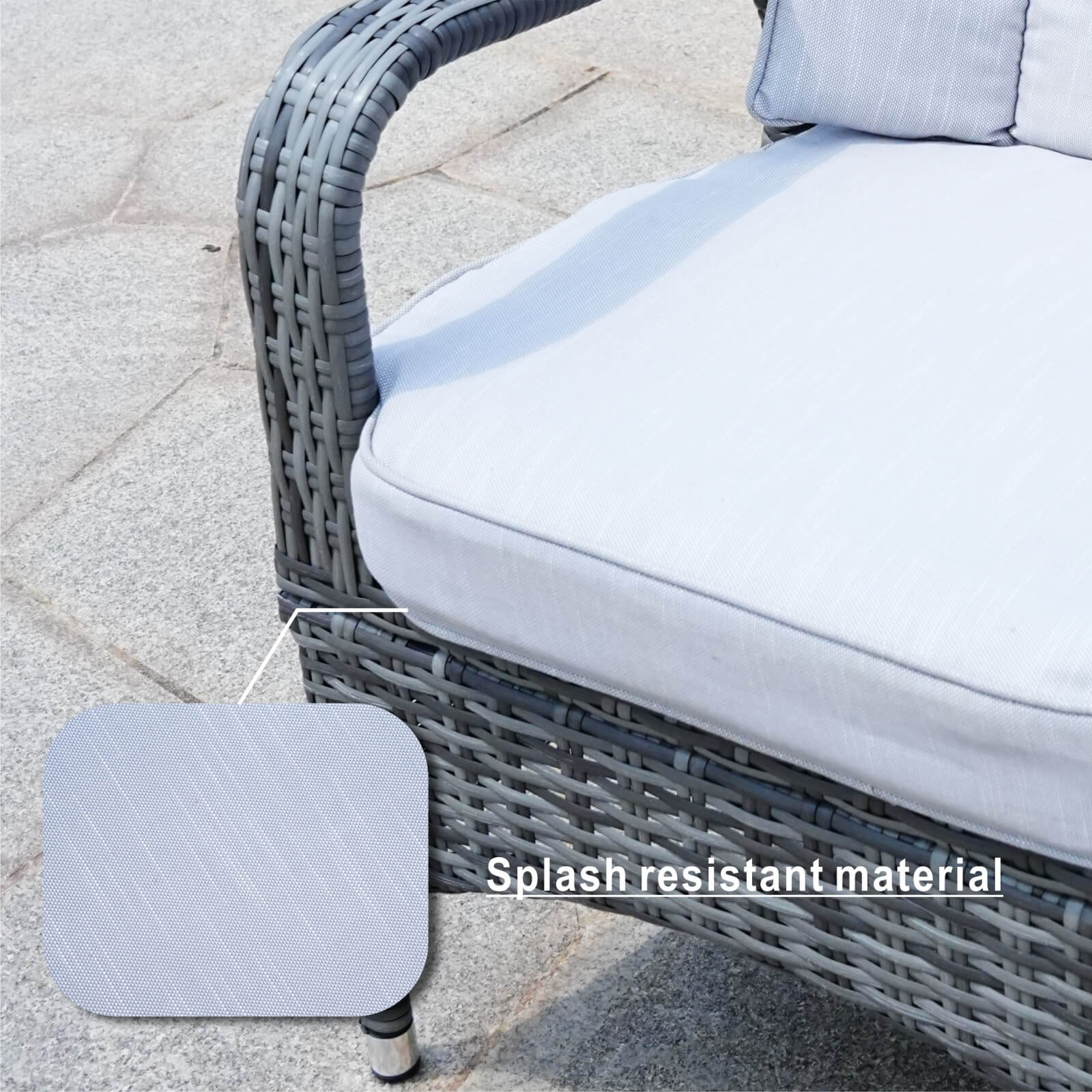 Outdoor 6-Seat Dining Set with Fire Pit Table and Ice Bucket(PAG-1106FI-SET) - Abrihome