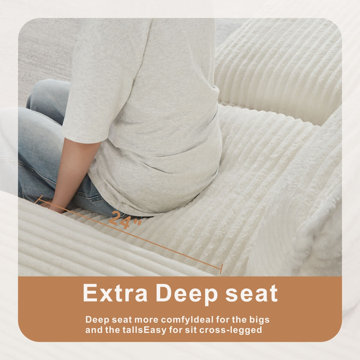 3-5 Seat Convertible Sofa Bed - Compression Modular Couch with 2 Ottomans, Transforming Sofa & Bed for Living Room, Apartment & Small Spaces