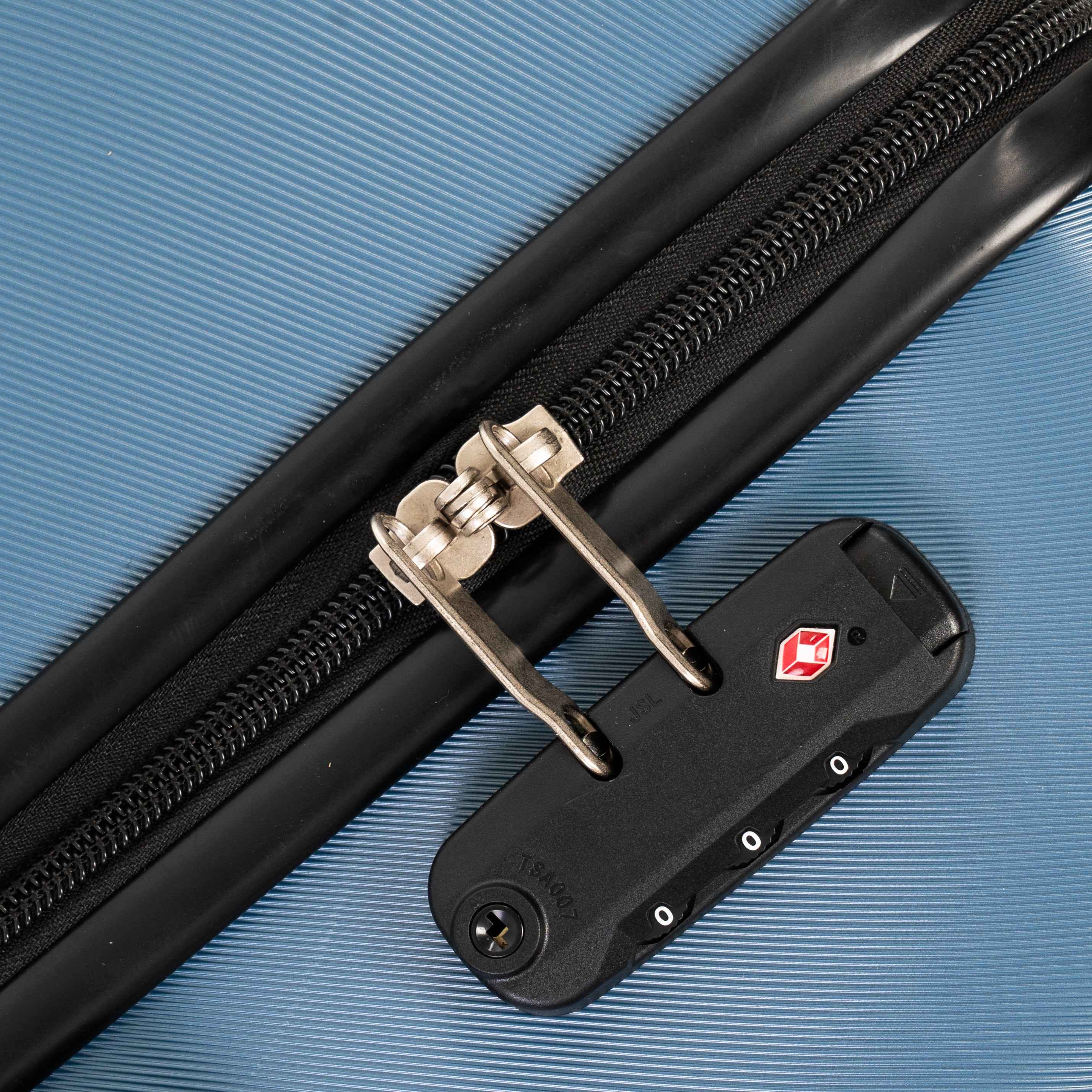 9-Piece Set (20'24'28 + a backpack, a toiletry bag, and 4 storage bags) ,ABS+PC Hardshell Carry on Luggage Set with TSA Lock Carry On Suitcase Luggage Durable Suitcase Color BLUE