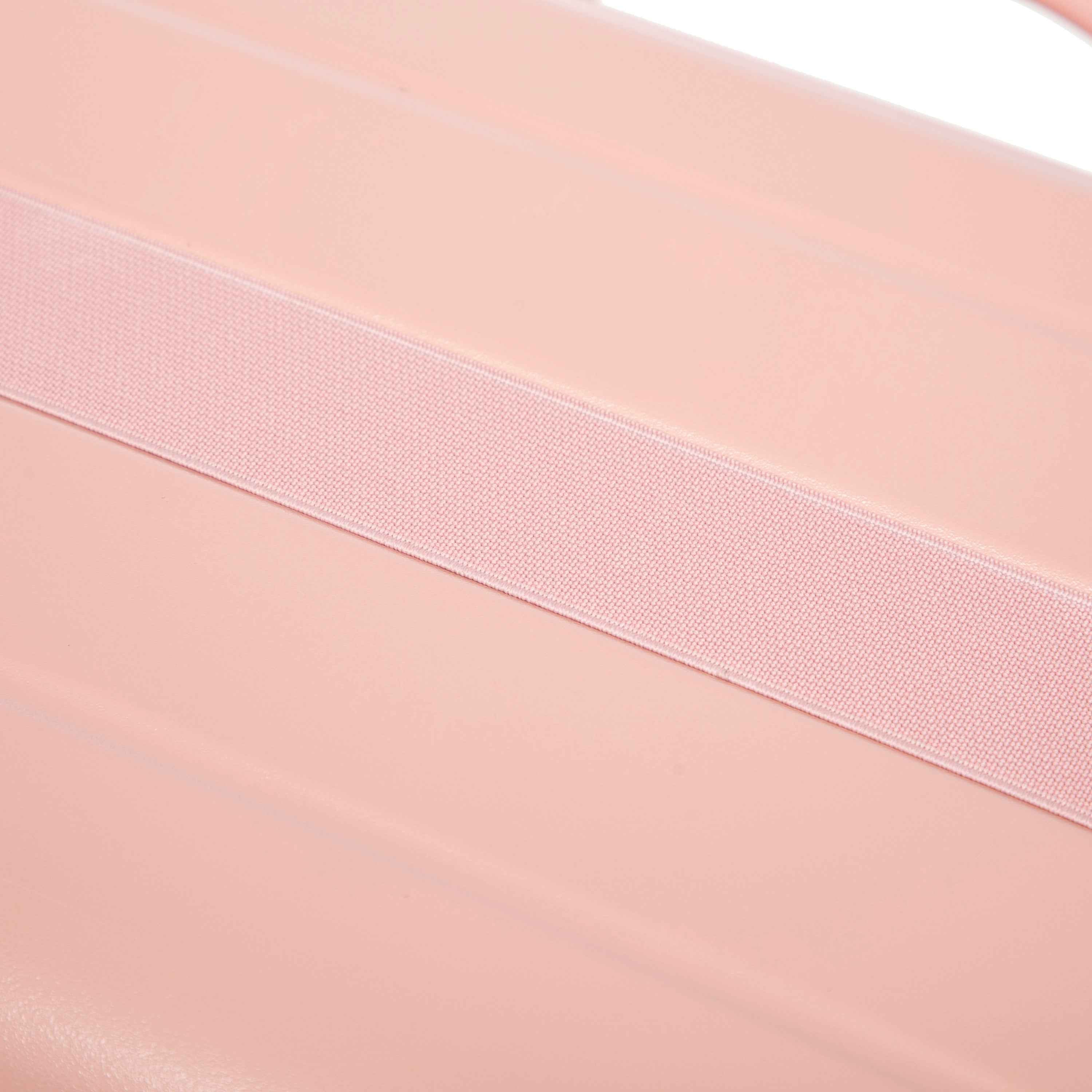 14'/20' 2 pcs/set in ABS Spinner Wheel Luggage, with Combination Lock,14' Cosmetic Case (Pink)