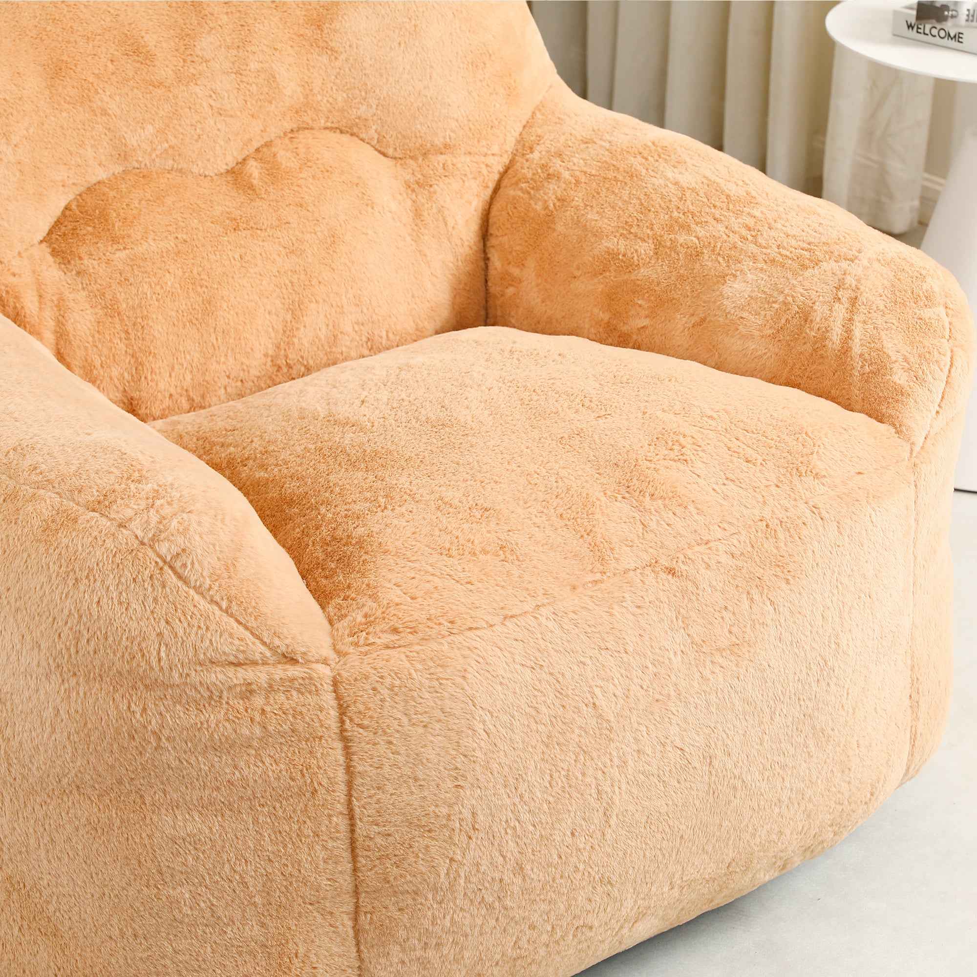 Beanbag Chair, Beanbag Sofa Chair with Armrests Stuffed High-Density Foam, Lazy Sofa Comfy Chairs Beanbag Chair for Adults in Living Room, Bedroom Reading