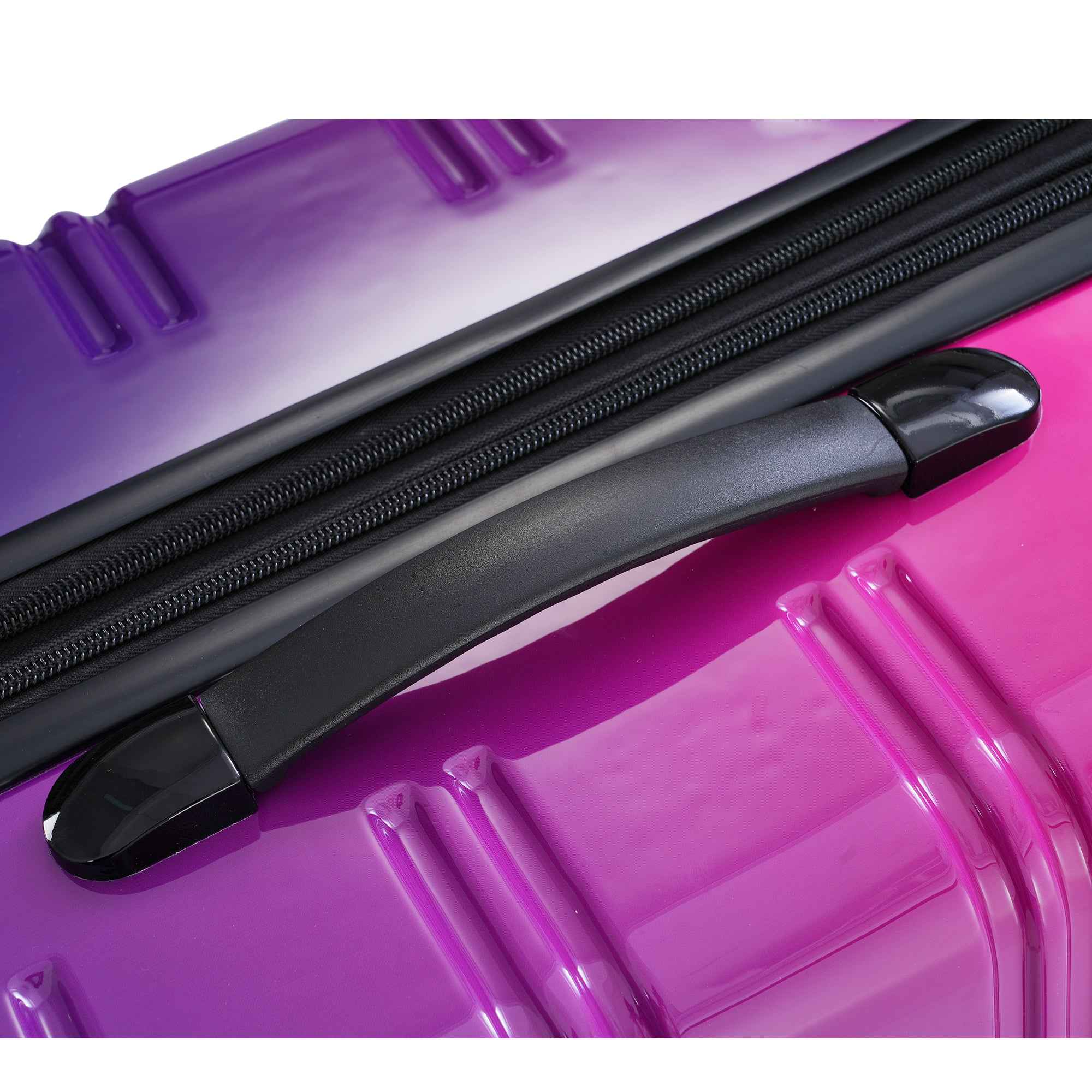 Gradient Color Expandable Hardshell Luggage Set with Spinner Wheels and TSA Lock, 20' 24' 28' Available, Purple and Pink