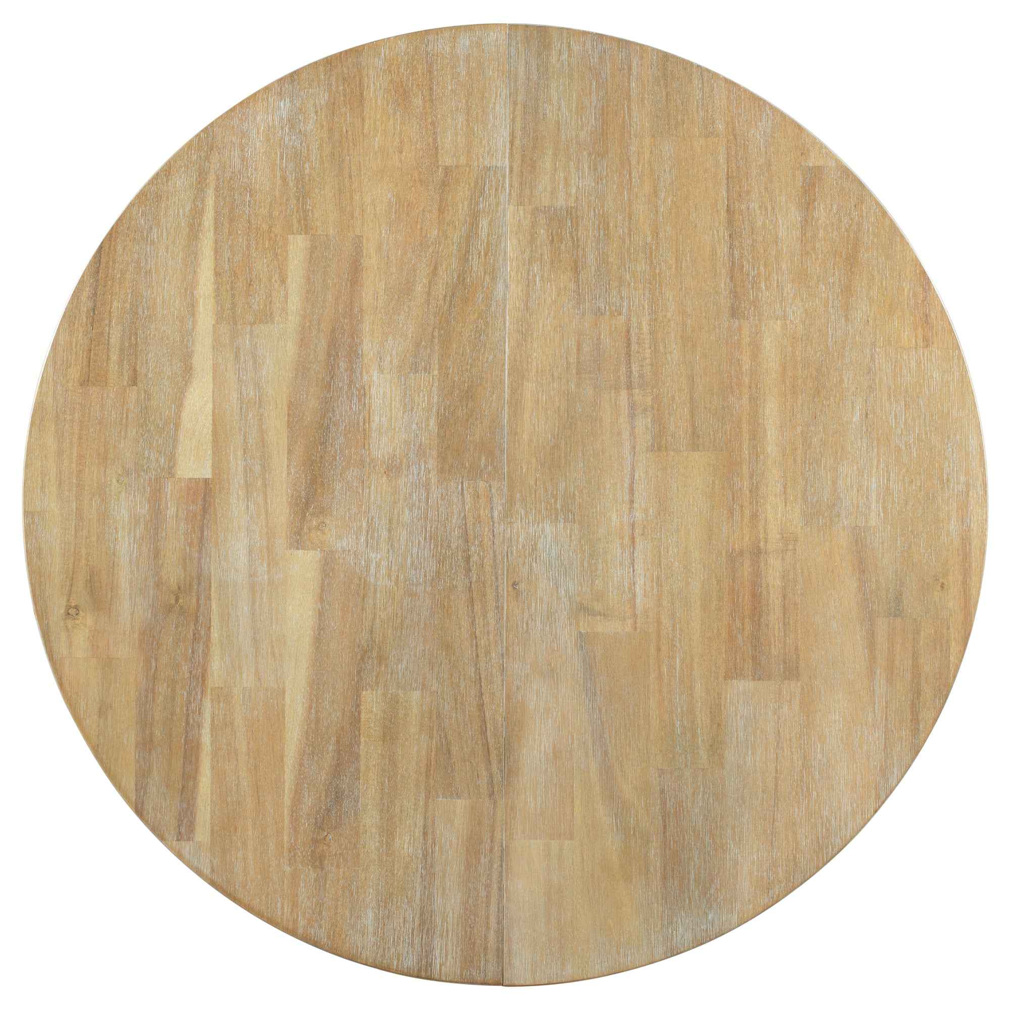 Gia Round Extendable Dining Table with 16' Leaf Wood, Natural