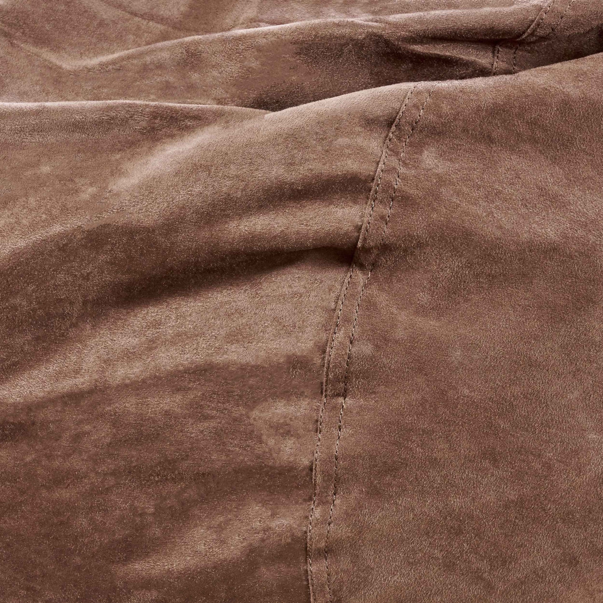 Jasper Traditional 8 Foot Cylindrical Suede Bean Bag, Brown