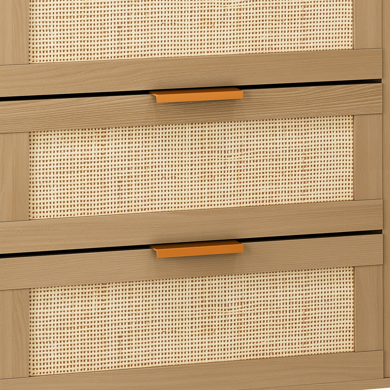 6 drawers Rattan dresser Rattan Drawer, Bedroom,Living Room - Abrihome