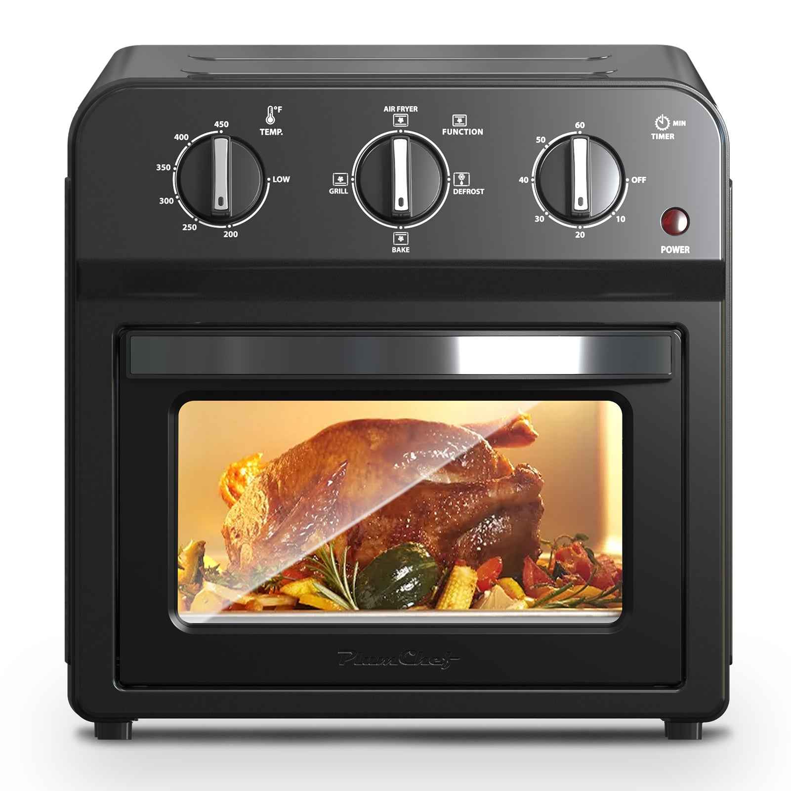 Family Size Air Fryer Toaster Oven Combo,13QT,360° Hot Air Circulation for Healthy Oil-Free Cooking, Multifunctional Convection Contertop Oven, Adjustable Time & Temp Control