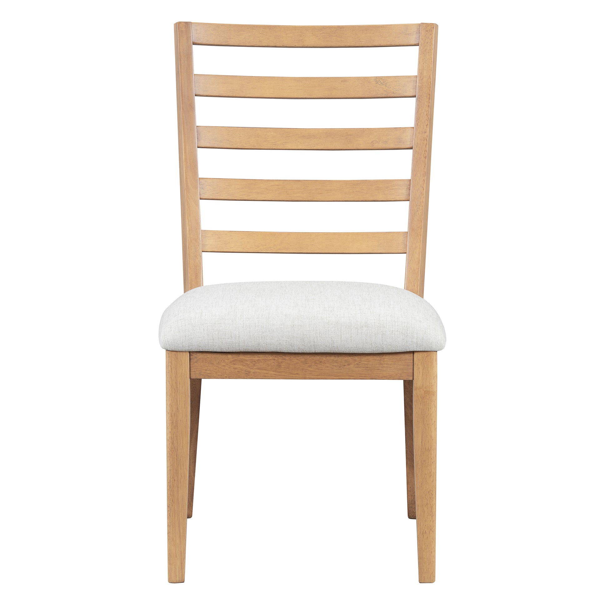 TREXM 5-Piece Retro Rustic Functional Dining Set Unique Geometric Design, 1 Extendable Table with a 16-inch Leaf and 4 Upholstered Chairs Ideal for Dining Room and Kitchen (Natural) - Abrihome