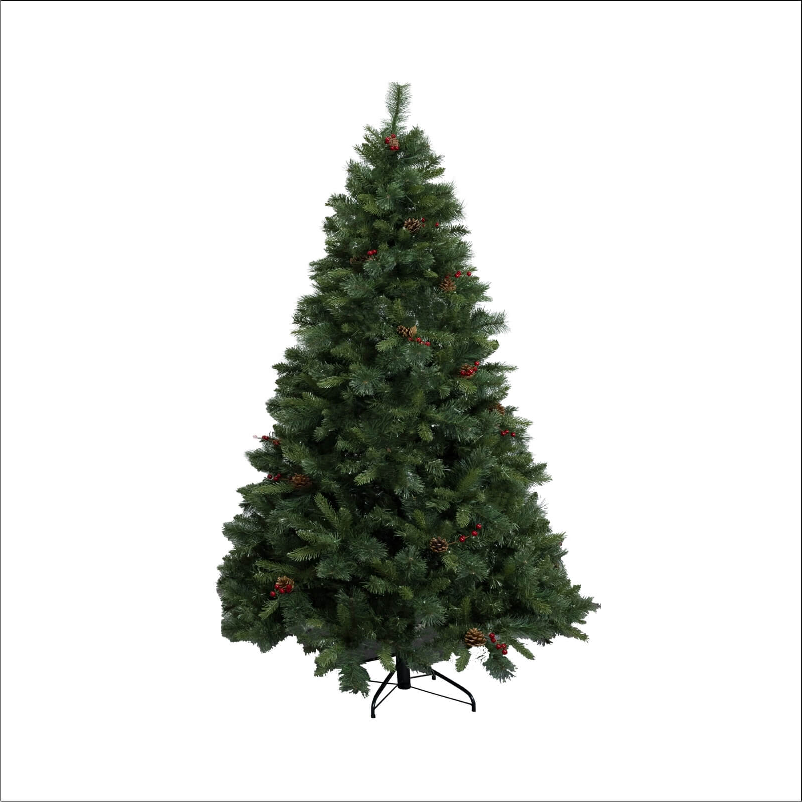 6FT Premium Artificial Christmas Tree with Pinecones(PJT-2502-6FT) - Abrihome
