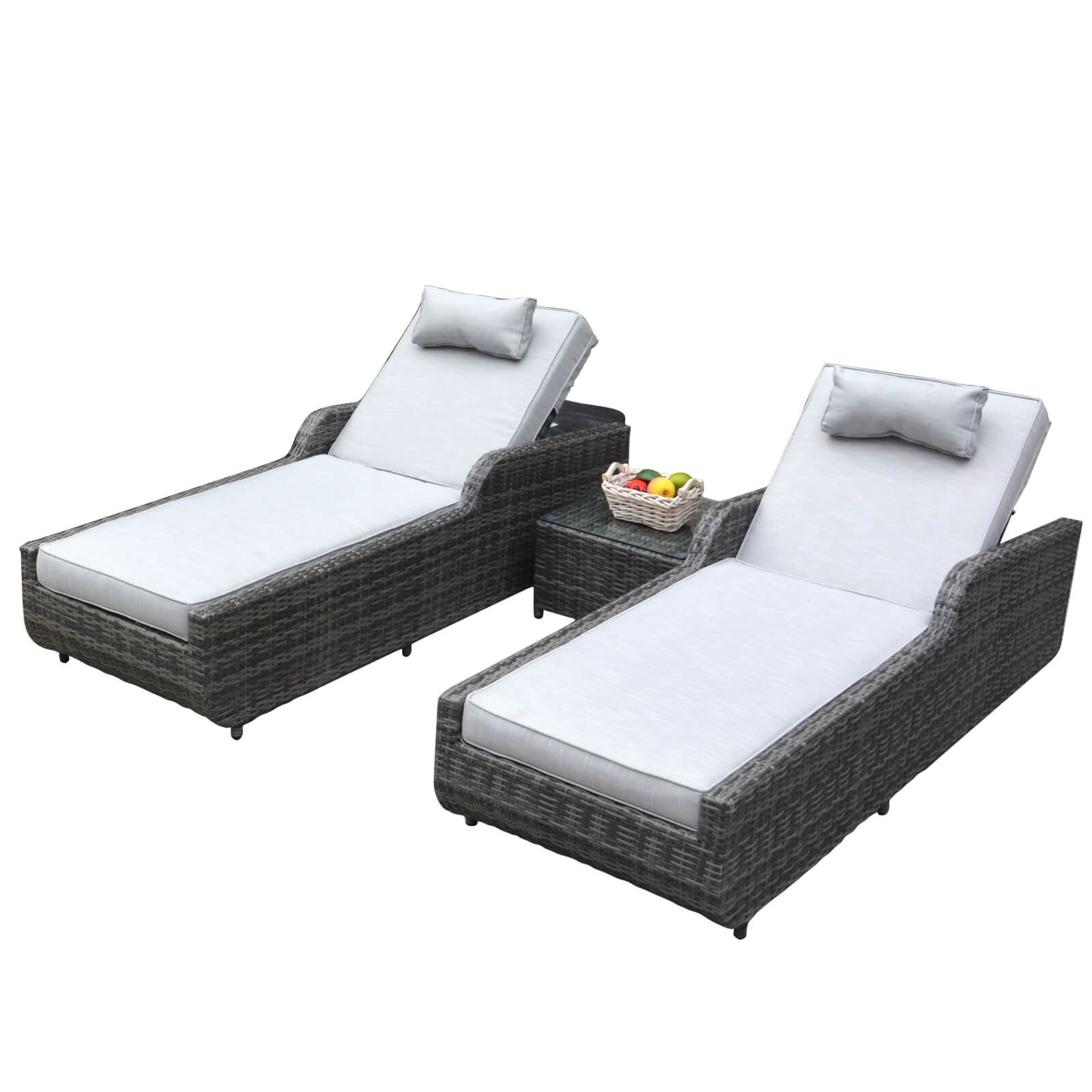 Outdoor Wicker Reclining Chaise Lounge(PAL-1127B) - Abrihome