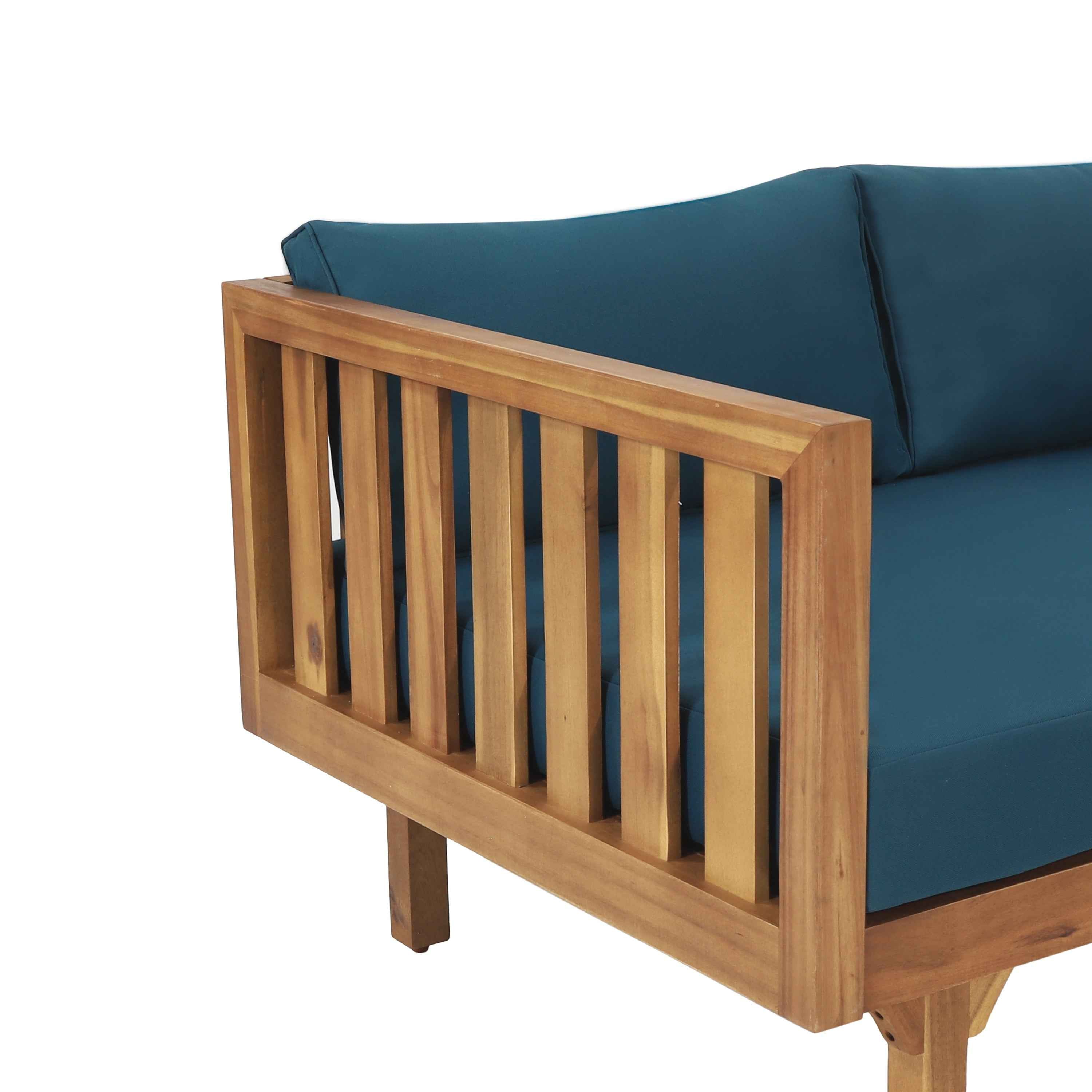 Claremont 3 Seater Daybed Teak Acacia Wood Water-Resistant Cushions