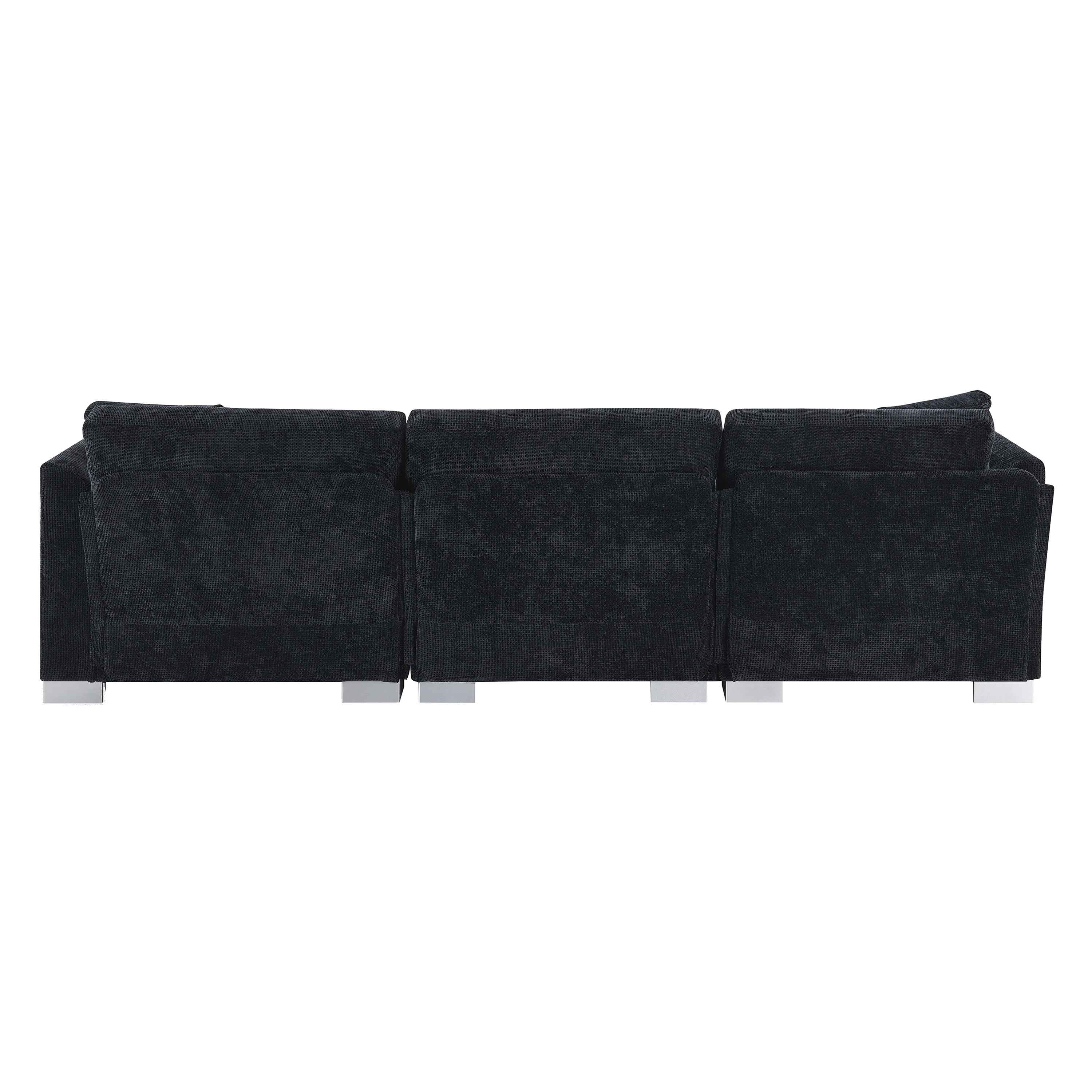 Modern Cloud L-Shaped Sectional Sofa with Chaise, Chenille Fabric, 3 Colors, 96*56 inches