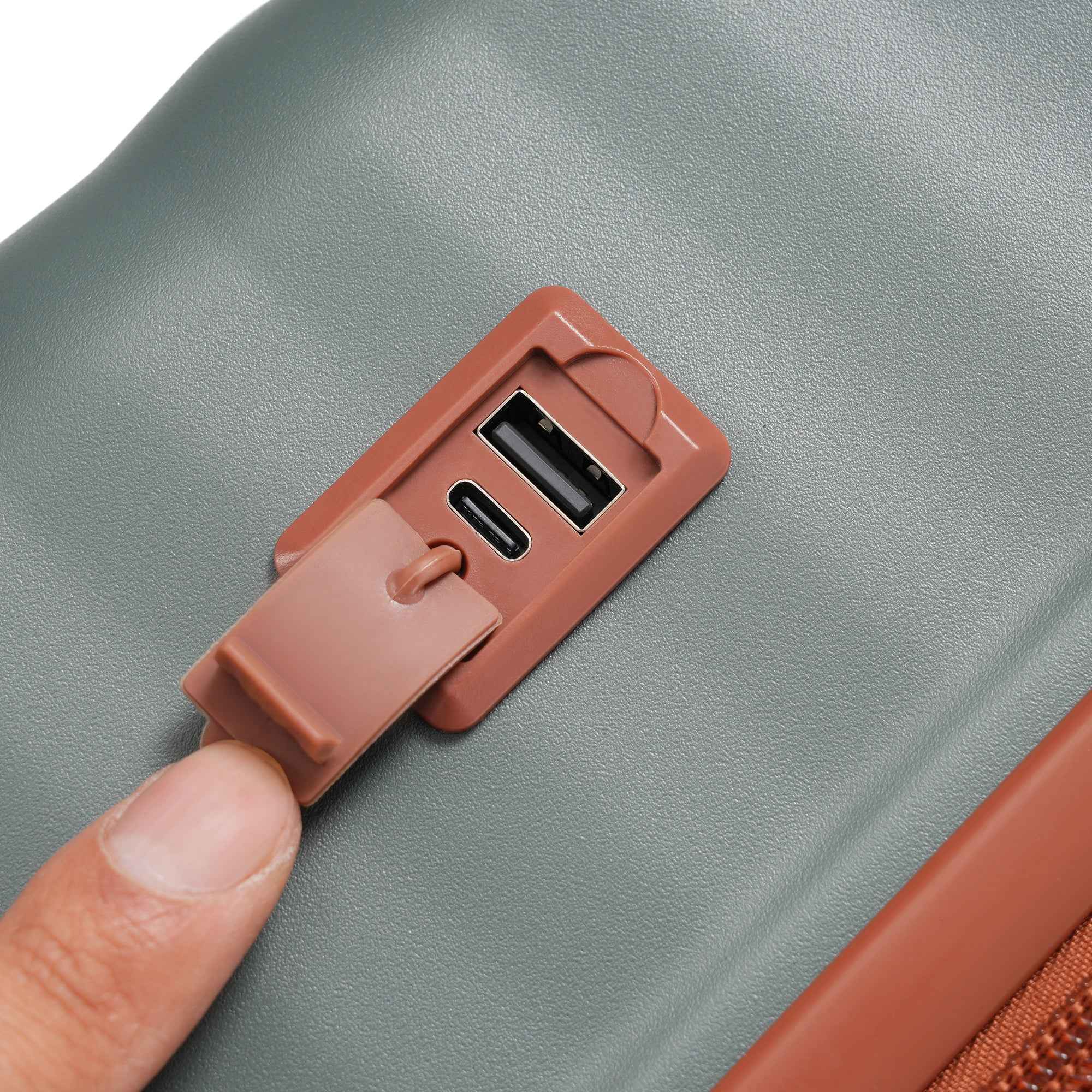 Luggage Sets 5 Piece with Front Opening , Hardside Expandable Carry on Suitcase with Spinner Wheels TSA Lock USB Port  Cup Holder Duffel Bag and Toiletry Bag