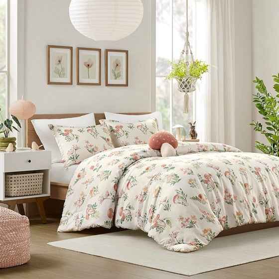 Full/Queen Mushroom Garden Comforter Set