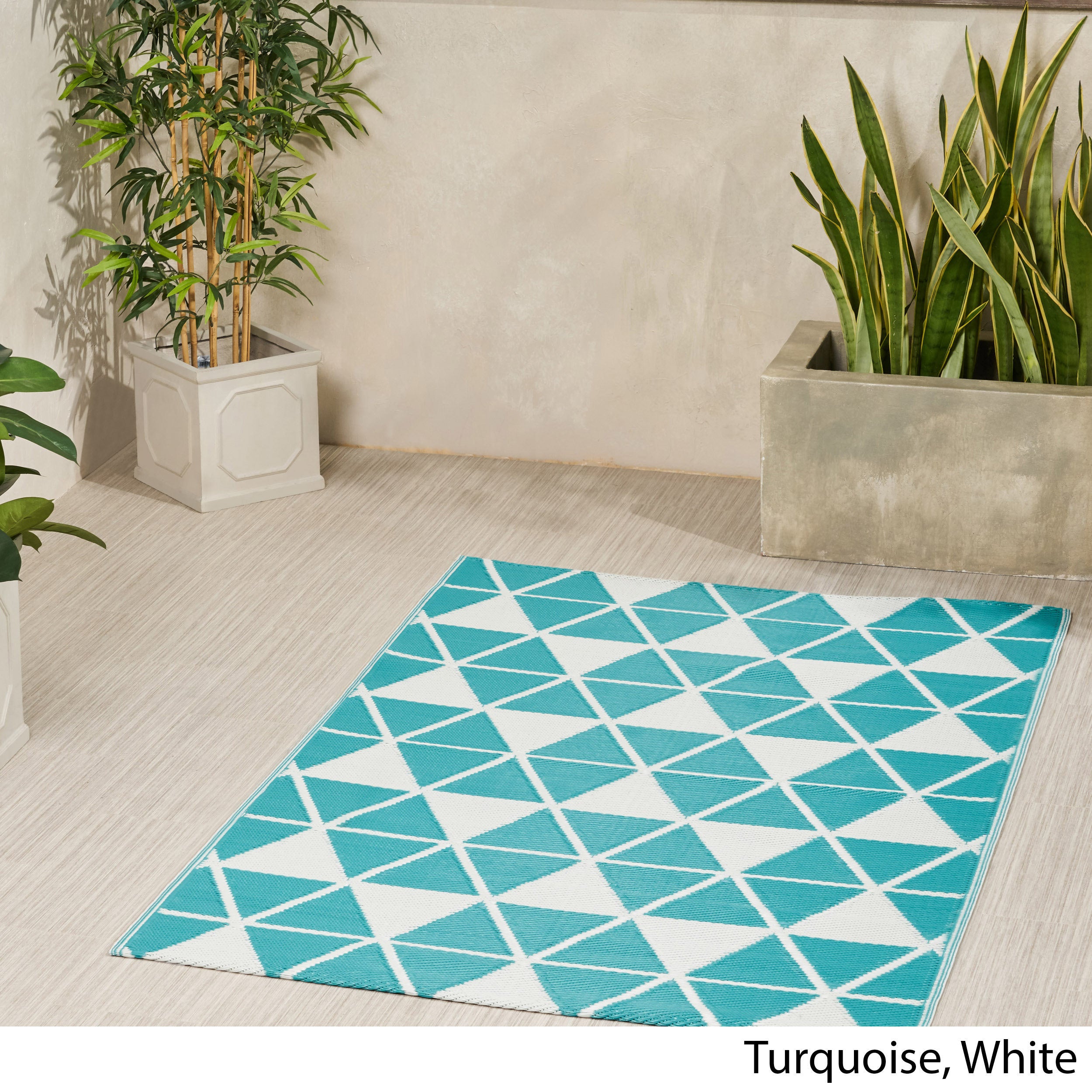 HERRINGBONE 4" x 6" PP RUG