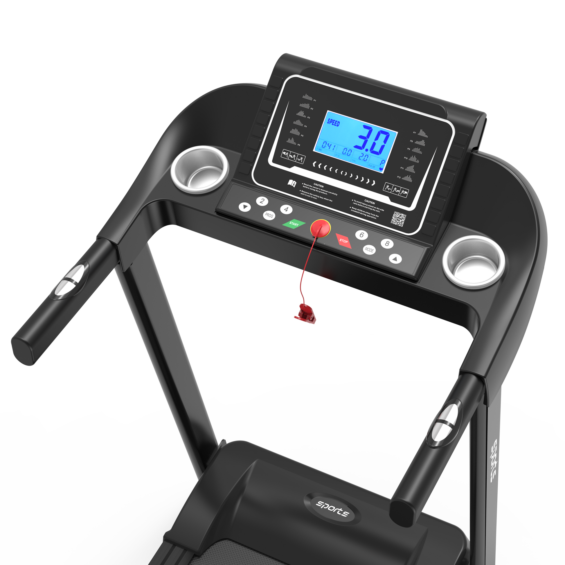 Fitshow App Home Foldable Treadmill with Incline, Folding Treadmill for Home Workout, Electric Walking Running Treadmill Machine 5' LCD Screen 250 LB Capacity Bluetooth Music