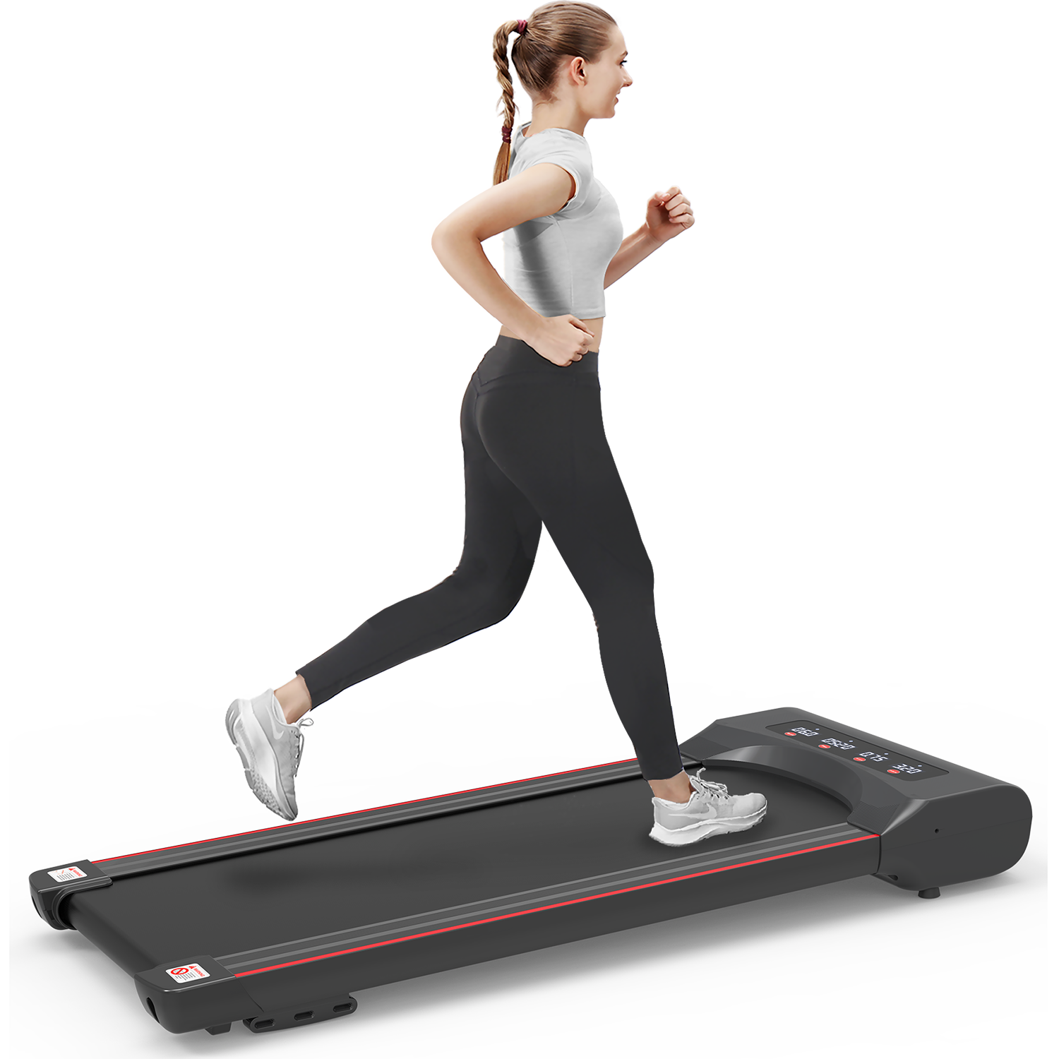 Under Desk Treadmill Machine 300 LB Capacity Walking Pad  for Home Office - Abrihome