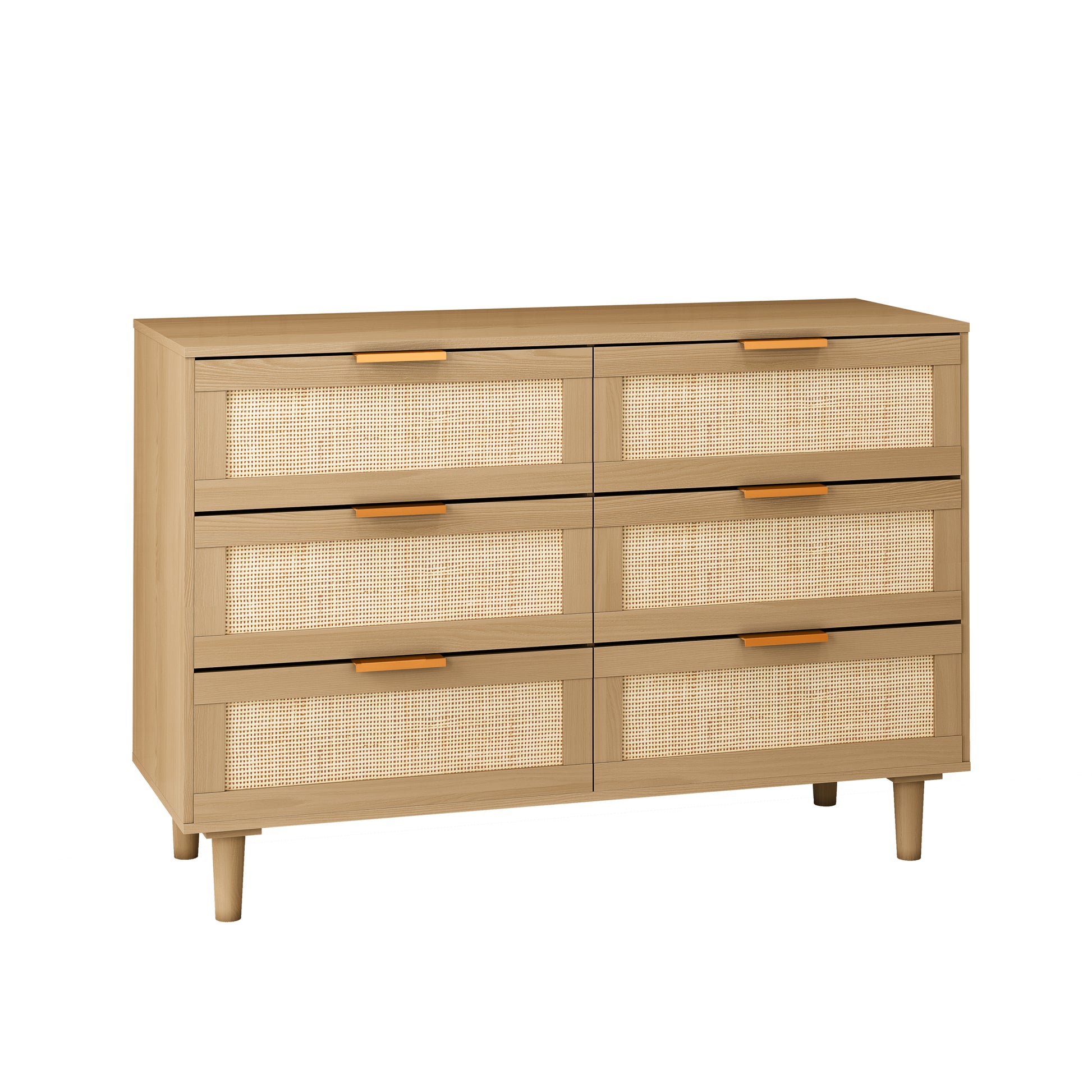 6 drawers Rattan dresser Rattan Drawer, Bedroom,Living Room - Abrihome