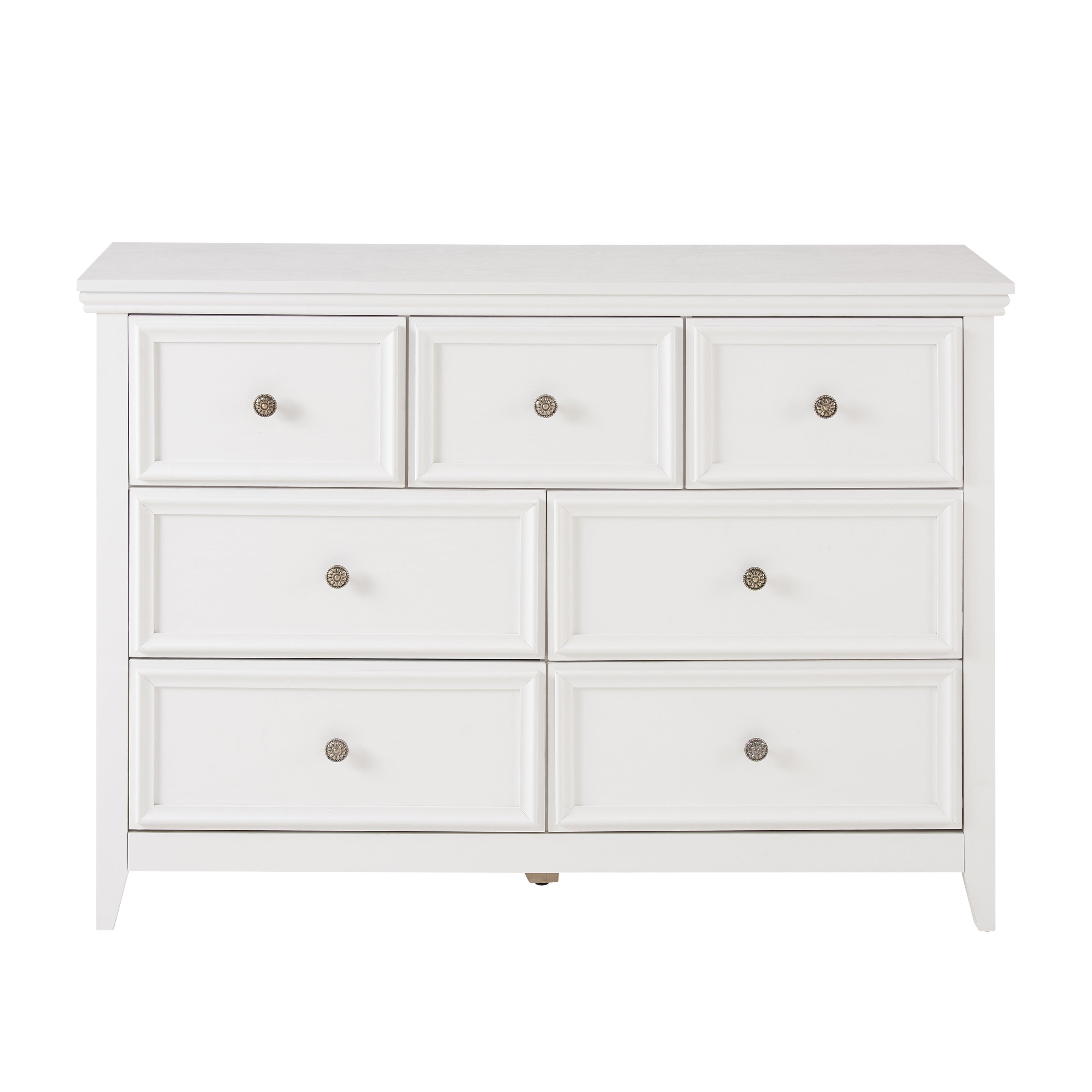 Modern 7 Drawers Dresser 7 Drawers Cabinet,Chest of Drawers Closet Organizers and Storage Clothes Storage Drawers Cabinet for Living Room, Farmhouse Dresser Organizer White