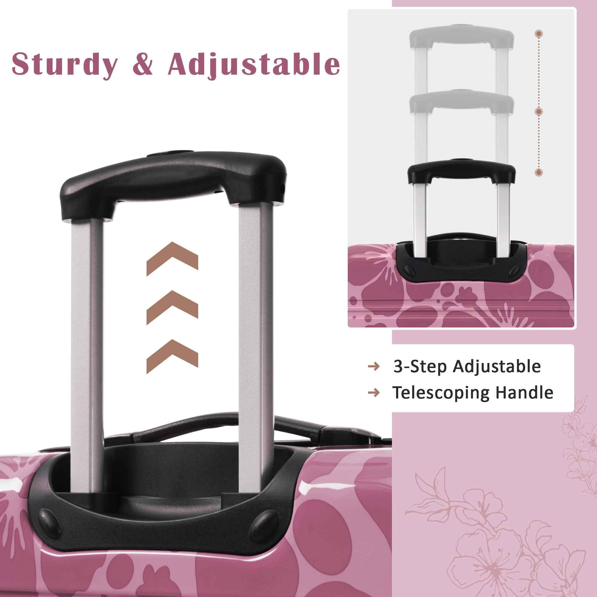 Hardshell Luggage Sets 3 pcs Spinner Suitcase with TSA Lock Lightweight-20'+24'+28' Luggages