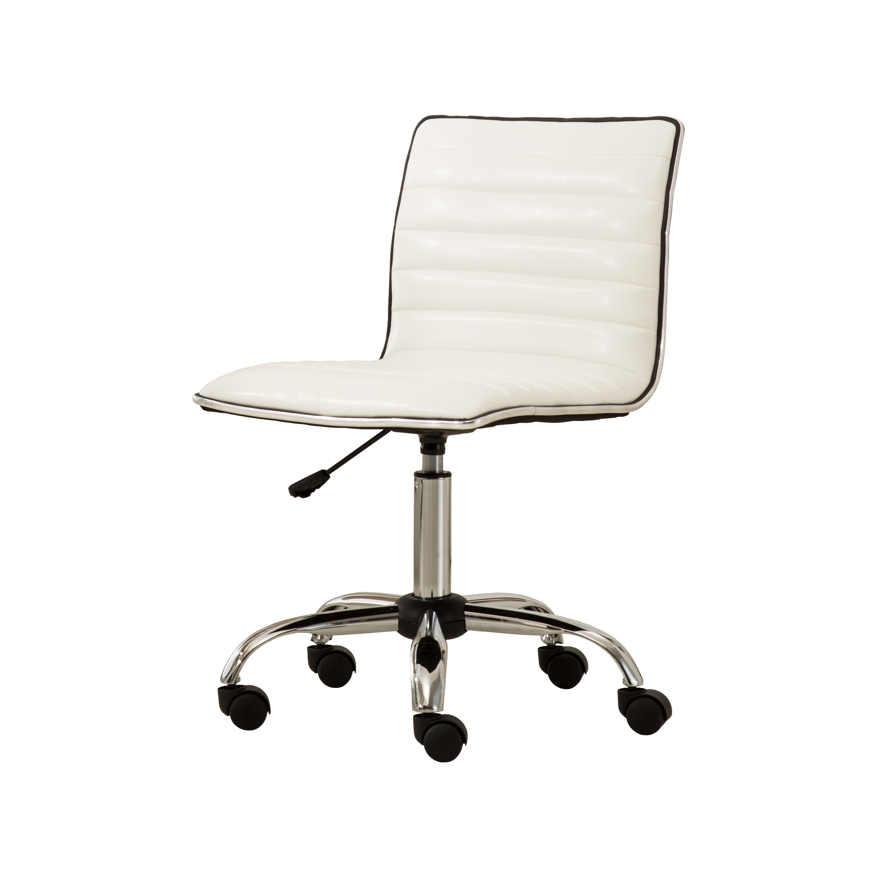 Fremo Chromel Adjustable Air Lift Office Chair, White - Abrihome