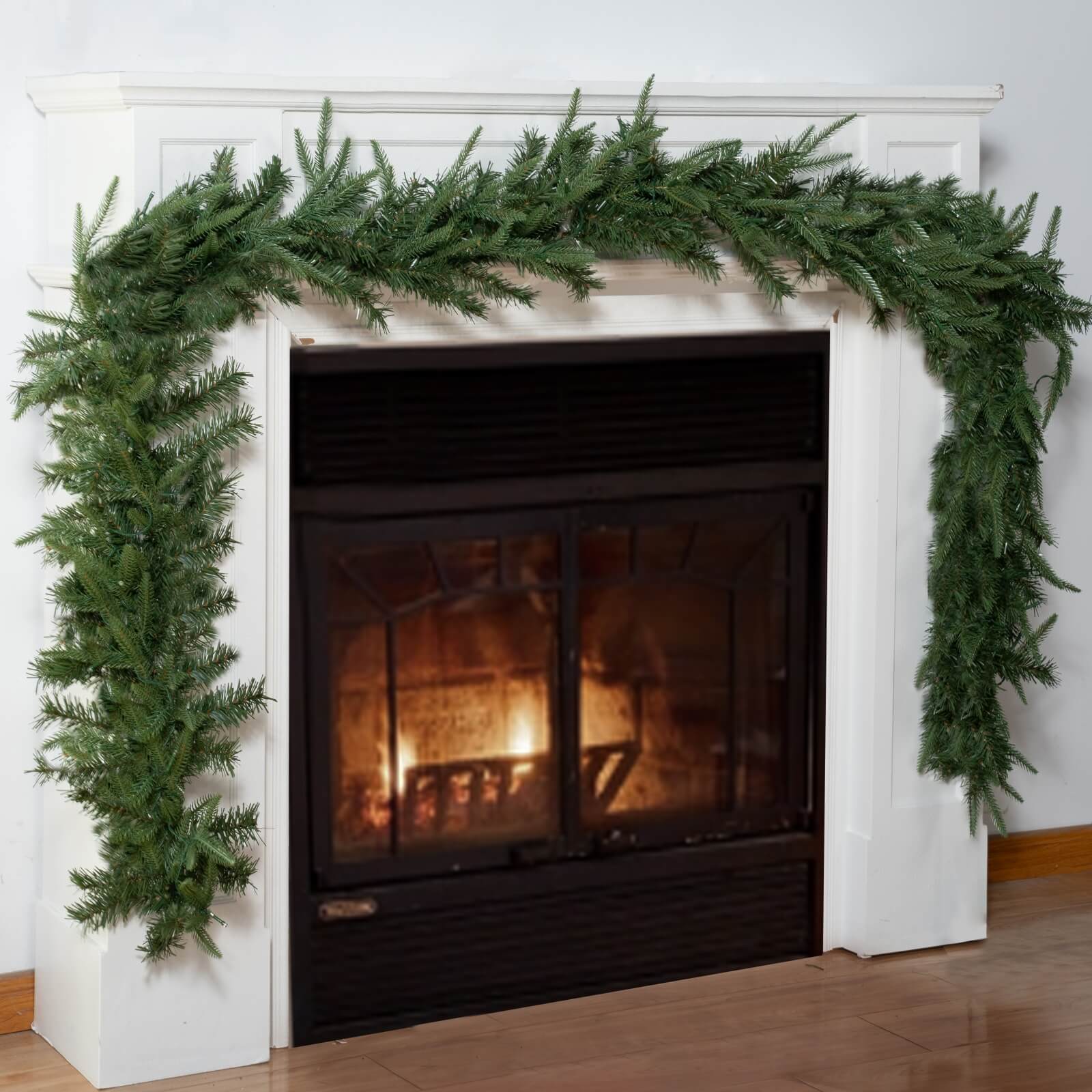 Pine Needle Garland with Optional Warm White LED Lights(PJG-2513) - Abrihome