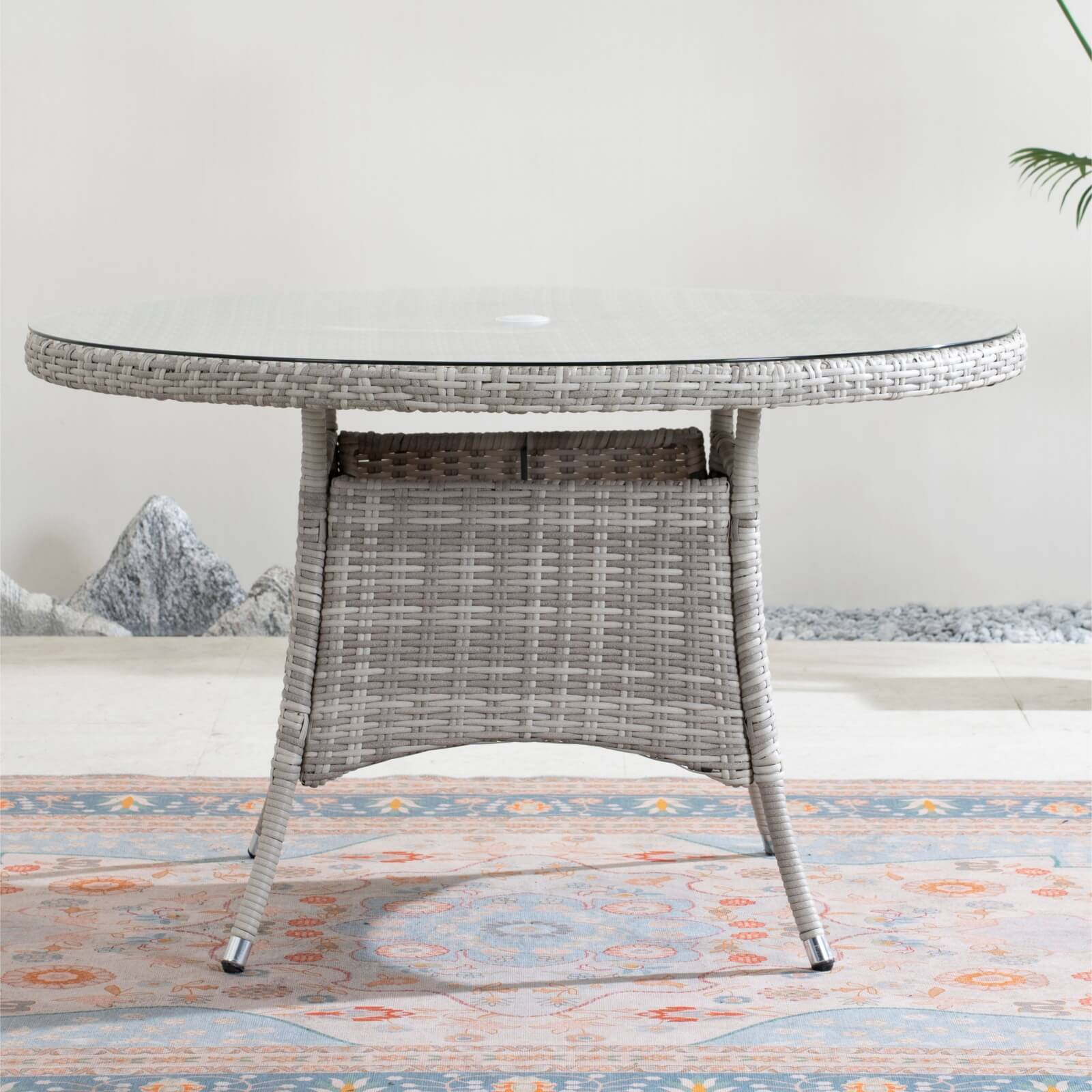 4-Seat Round Outdoor Dining Table – Table Only(PAD-1709-TA) - Abrihome