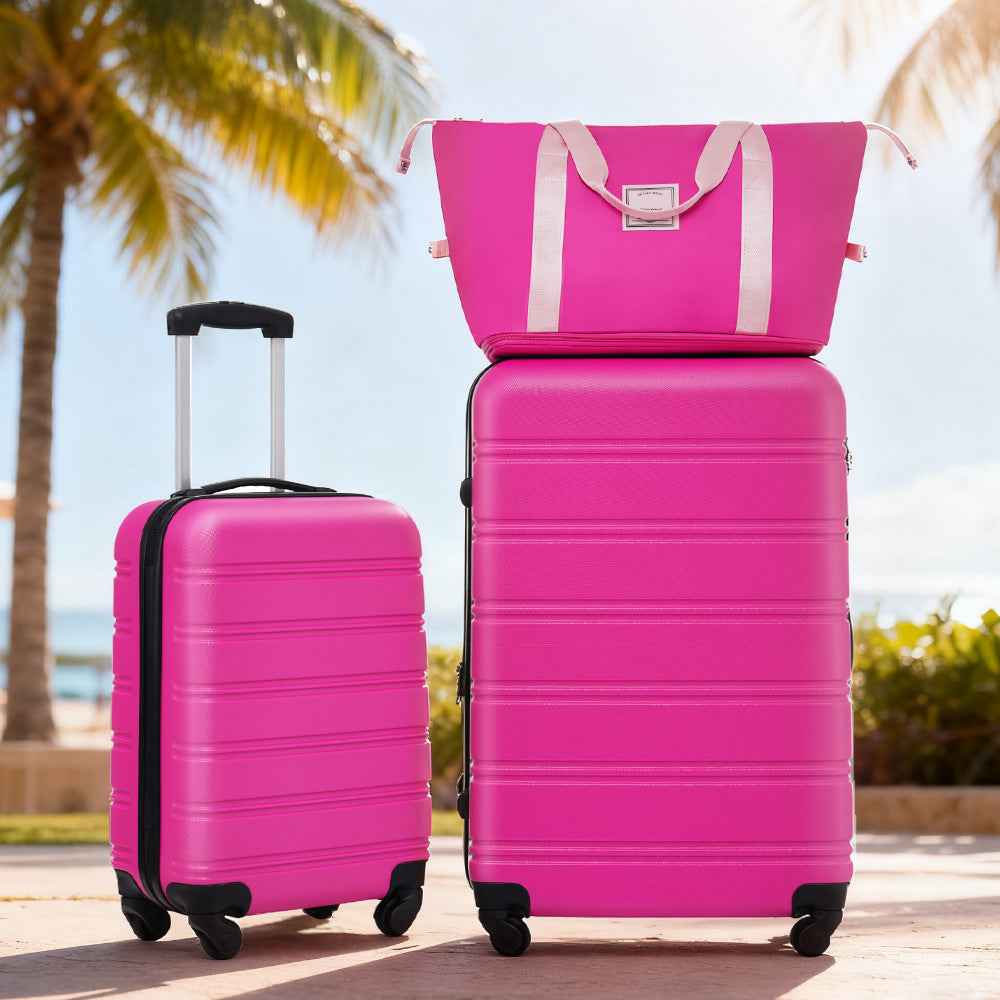 Hardshell Luggage Sets 2Pcs + Bag Spinner Suitcase with TSA Lock Lightweight 20' + 28'
