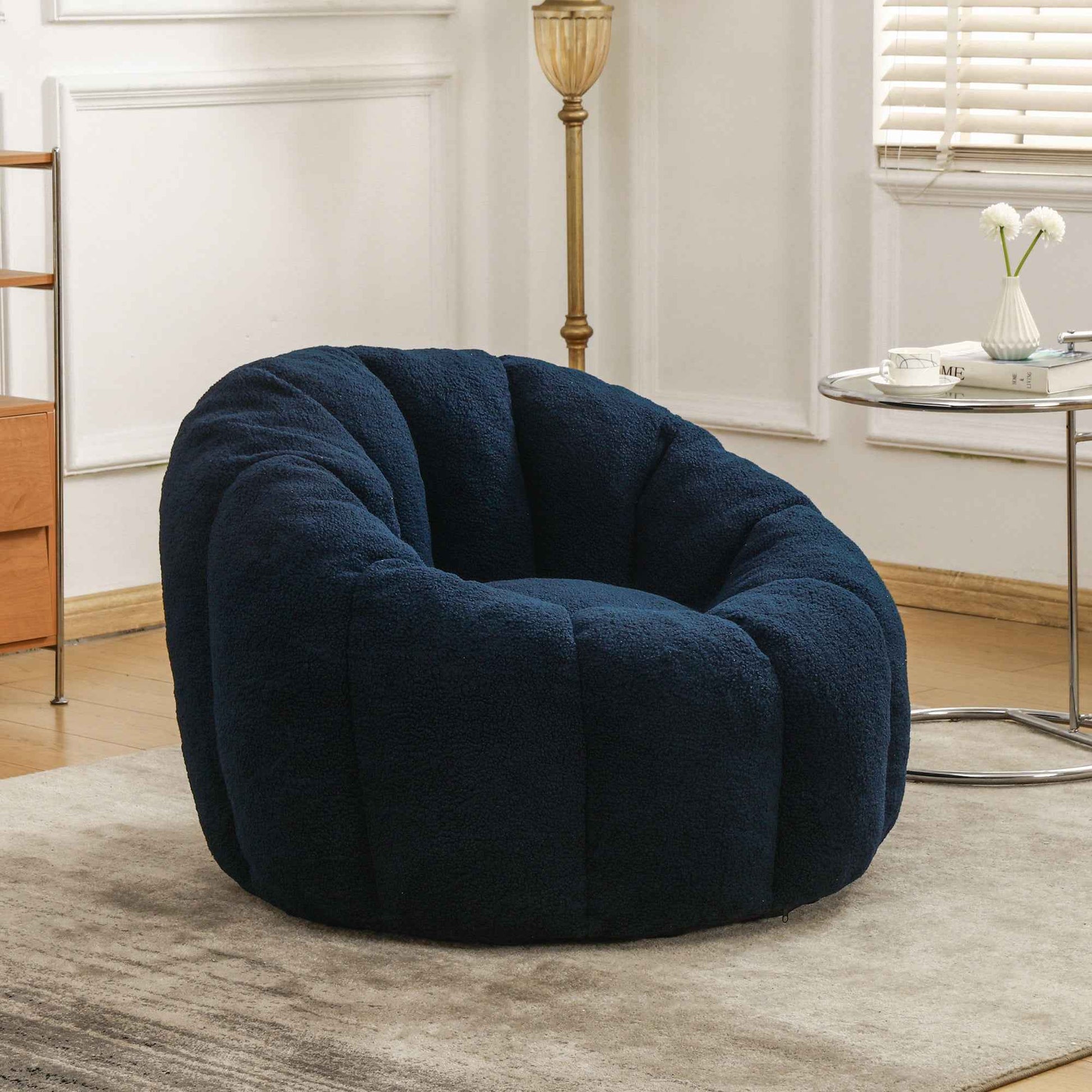 Bean Bag Chair, Bean Bag Sofa Chair with Armrests Stuffed High-Density Foam, Lazy Sofa Comfy Chairs BeanBag Chair for Adults in Living Room,Bedroom Reading