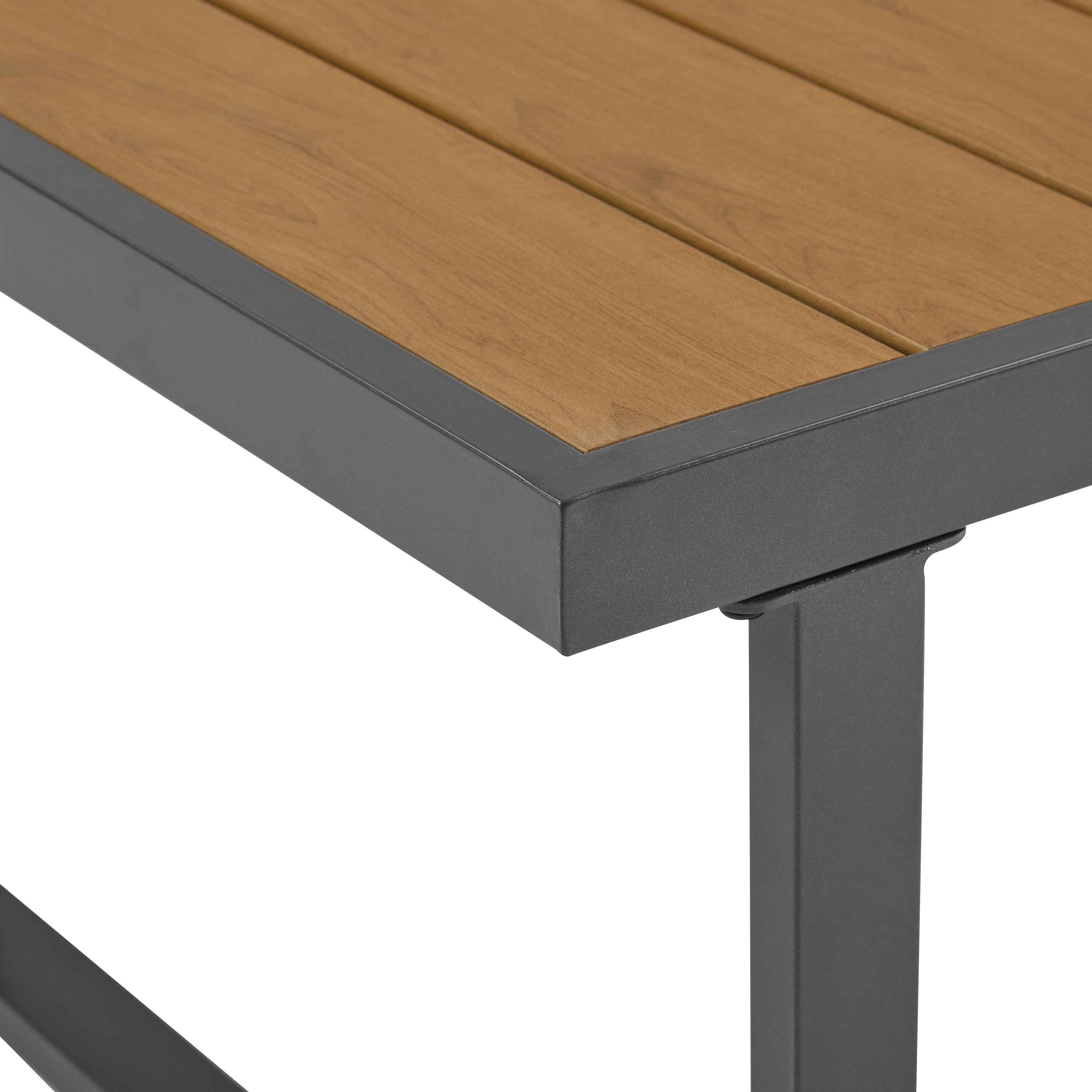 4-Pieces Outdoor Metal Patio Furniture Set, 5-Seat Patio Furniture Sofa Set with Cushion, Modern Outdoor Furniture Deep Seating for Porch, Garden, Backyard, Balcony, Grey & Natural