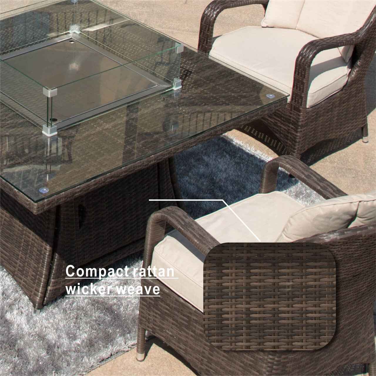 4-Seat Square Fire Pit Table (PAG-1104-T)