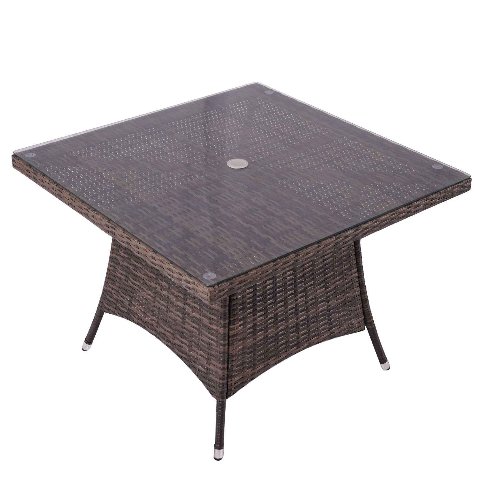 4-Seater Outdoor Dining Set - Hampton Chairs with Cube Dining Table (PAD-1710+1122)