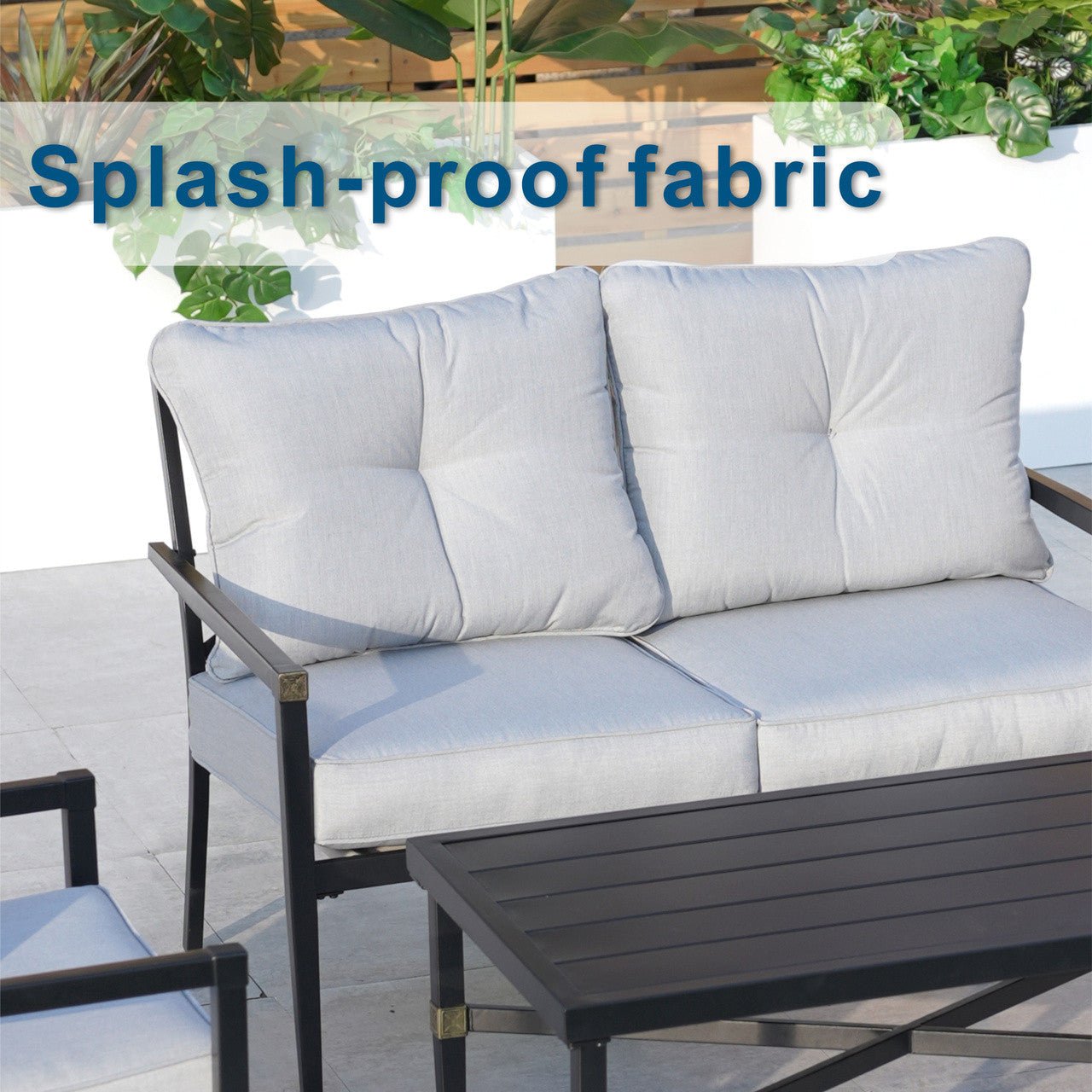 4 - Seater Outdoor Sofa Set with Cushions and Coffee Table (PAS - 2467 - SET) - Direct Wicker