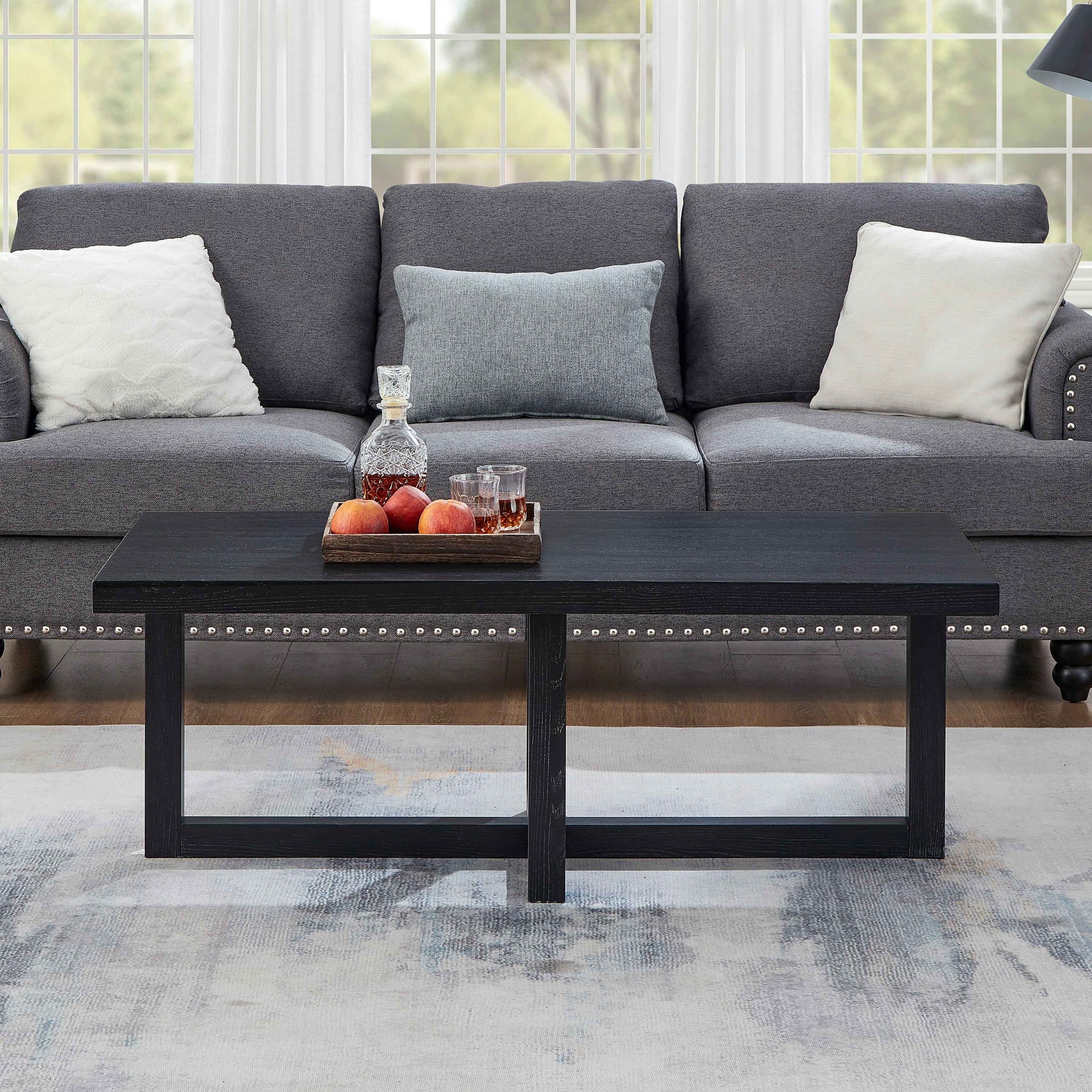 Luno Contemporary Coffee Table, Black