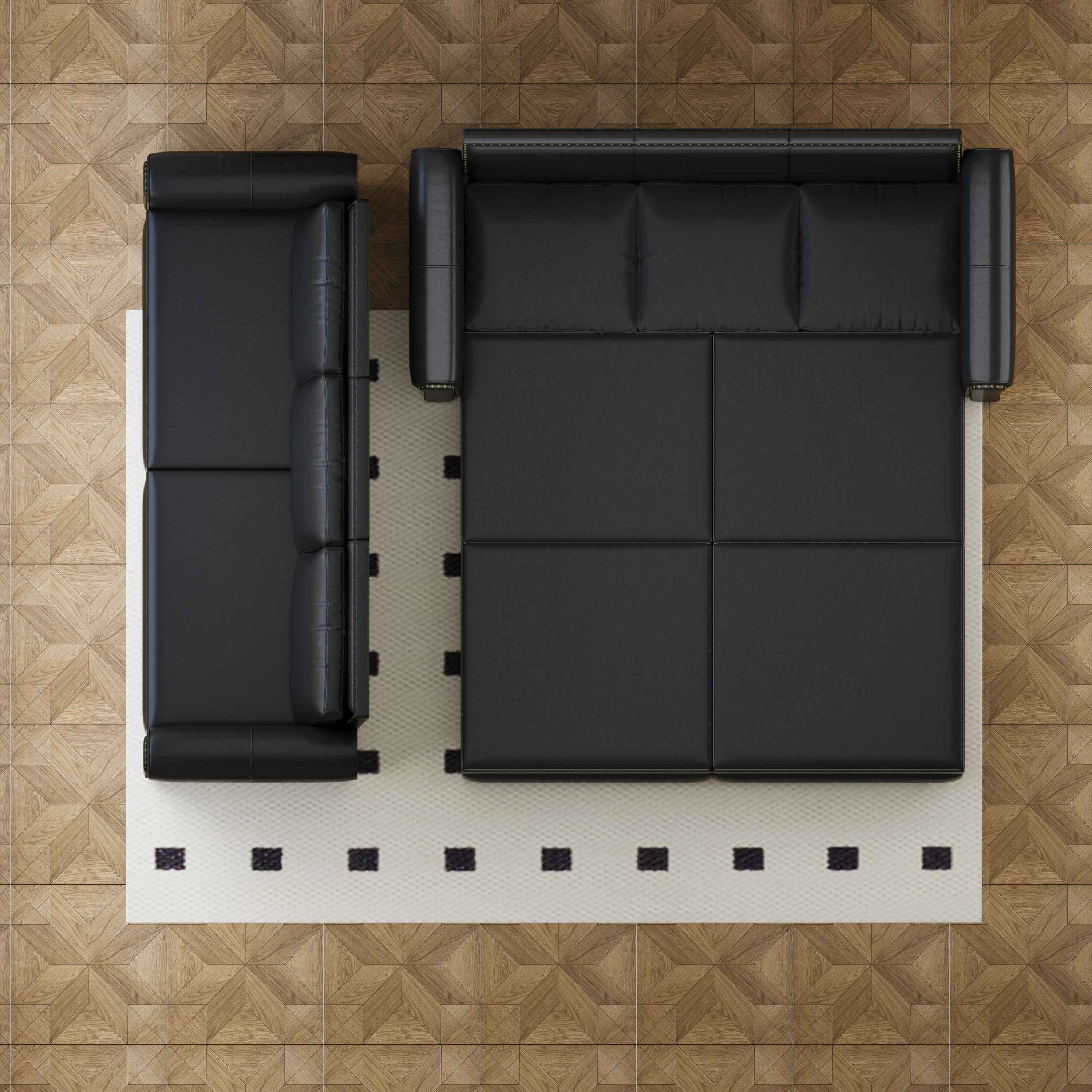 93.7 ' Pull Out Sofa Bed, 3-in-1 Faux Leather Convertible Sleeper Sofa with Nailhead Trim & Rolled Arm,Multi-Functional Sofa Bed for Living Room,Bedroom,Apartment,Office,Balck