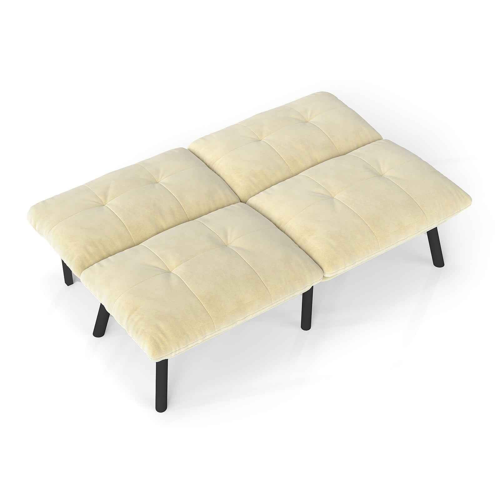 Cream Convertible Folding Modern sofa Bed