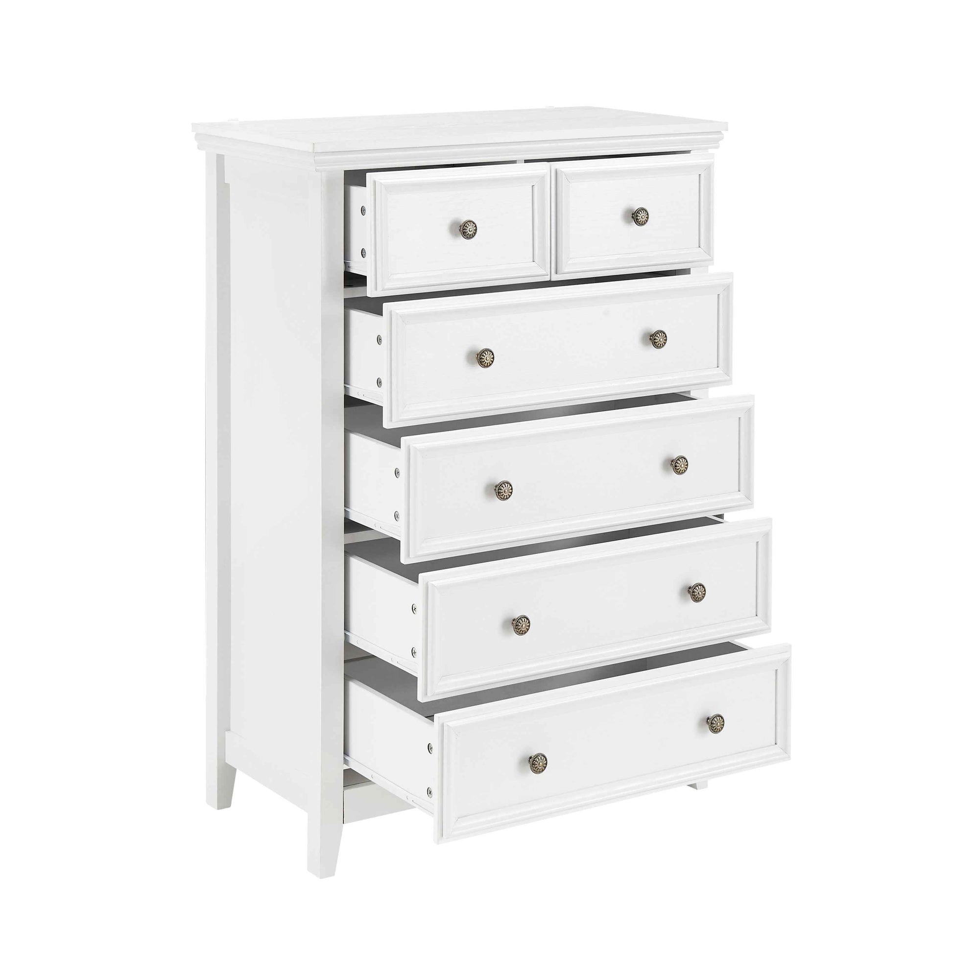 Modern 6 Drawers Dresser 6 Drawers Cabinet,Chest of Drawers Closet Organizers and Storage Clothes Storage Drawers Cabinet for Living Room, Farmhouse Dresser Organizer white