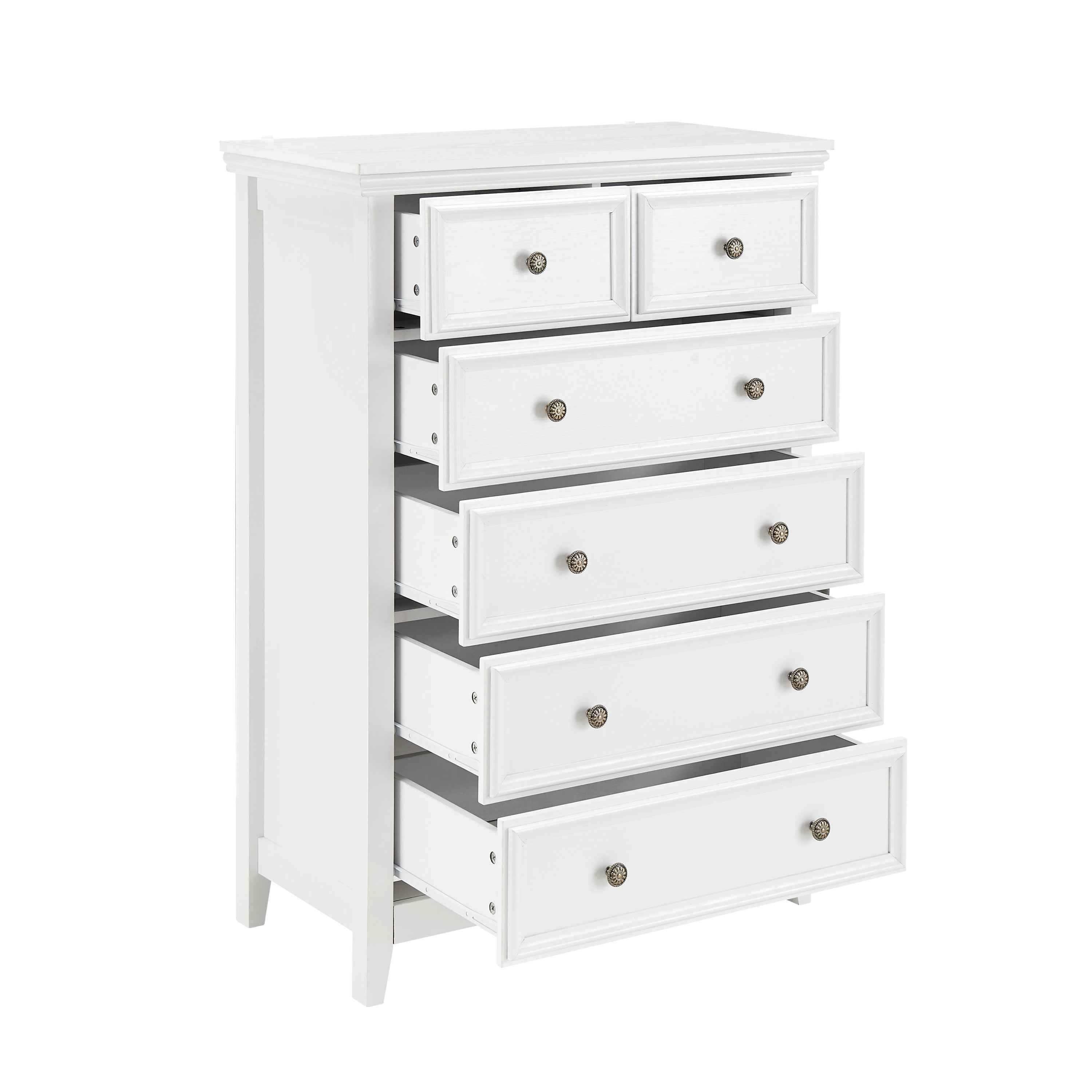 Modern 6 Drawers Dresser 6 Drawers Cabinet,Chest of Drawers Closet Organizers and Storage Clothes Storage Drawers Cabinet for Living Room, Farmhouse Dresser Organizer white