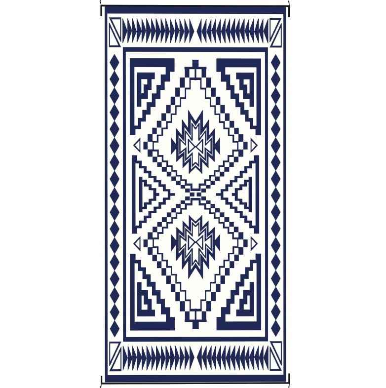 Patio Rug,Reversible Outdoor Rug, Waterproof Plastic Straw with Carry Bag