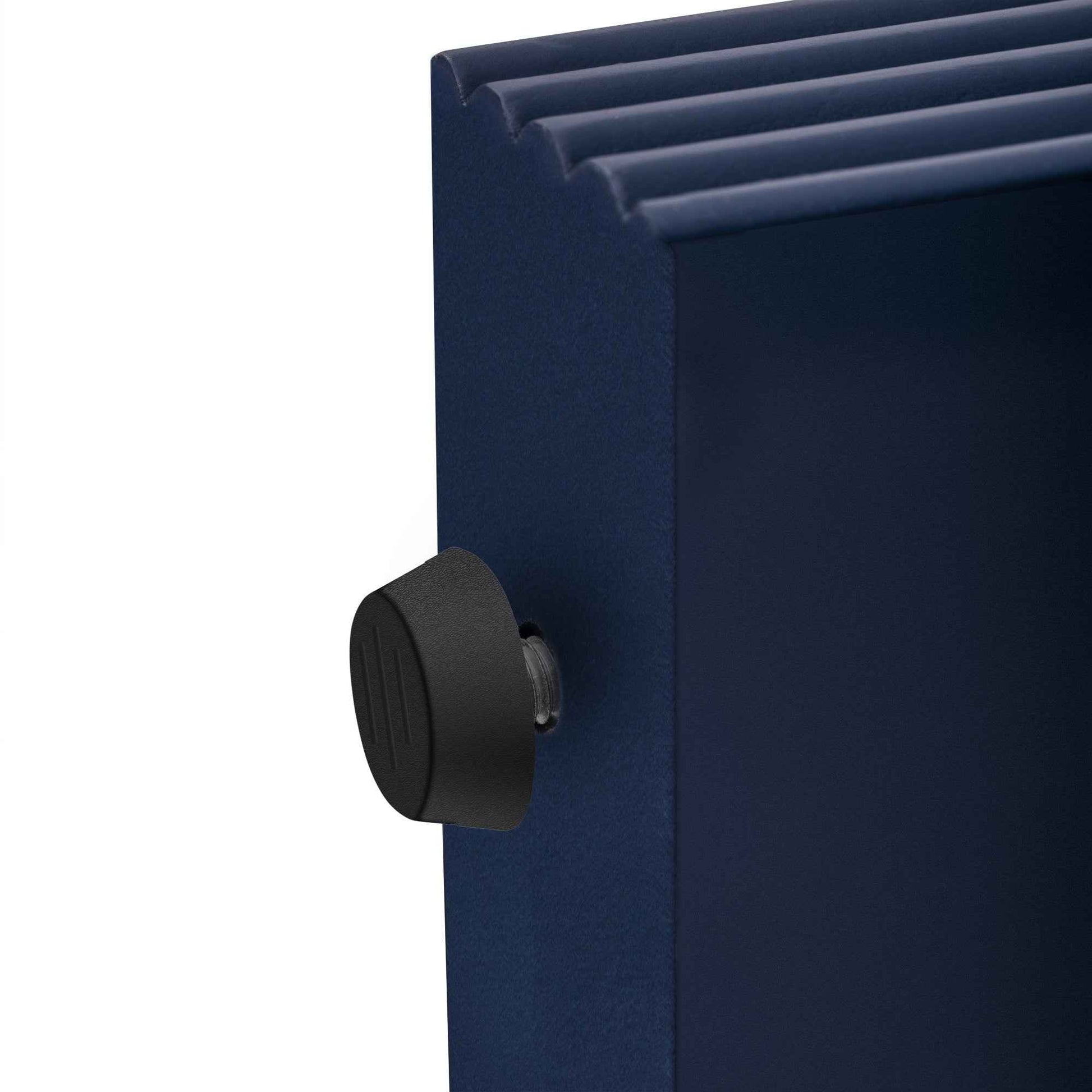 TREXM Modern Console Table with 2 Storage Drawers, Fluted Entryway Table with Rounded Silhouette for Hallway Living Room and Entryway (Navy Blue)