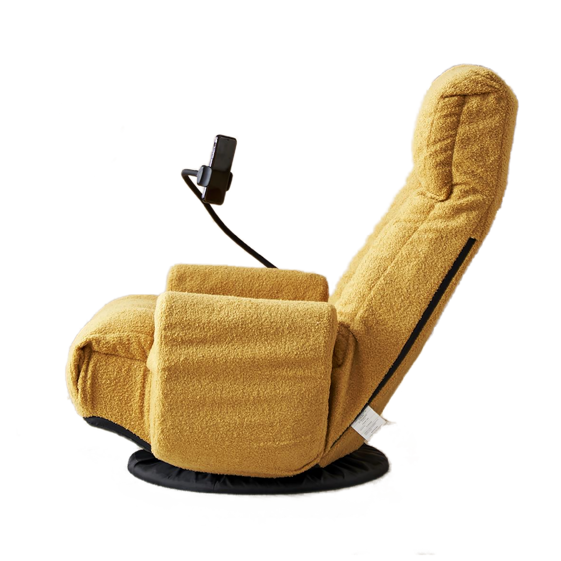 Adjustable Yellow Swivel Lounge Chair with 360-Degree Rotating Seat and Headrest Support, Leisure Chair Deck Chair - Game Chair for Living Room