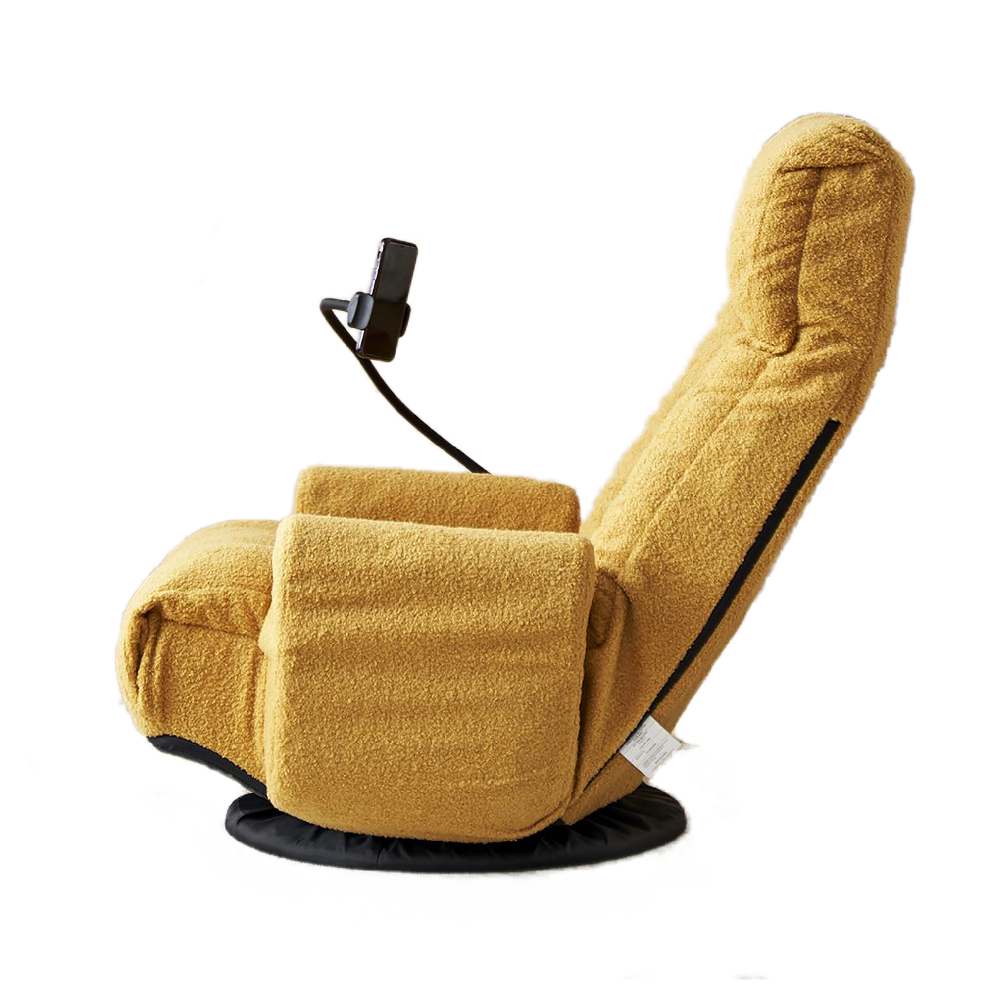 Adjustable Yellow Swivel Lounge Chair with 360-Degree Rotating Seat and Headrest Support, Leisure Chair Deck Chair - Game Chair for Living Room