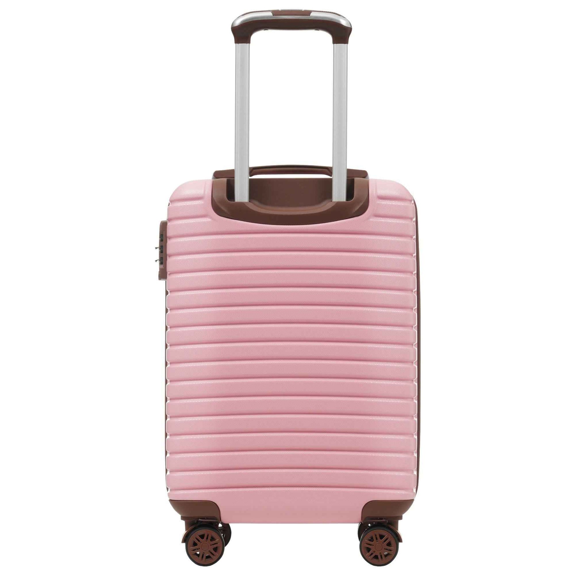 Luggage Sets 3 Piece Carry on Luggage 22x14x9 Airline Approved, Lightweight Hardshell ABS Suitcases with Wheels, 20 inch, Pink
