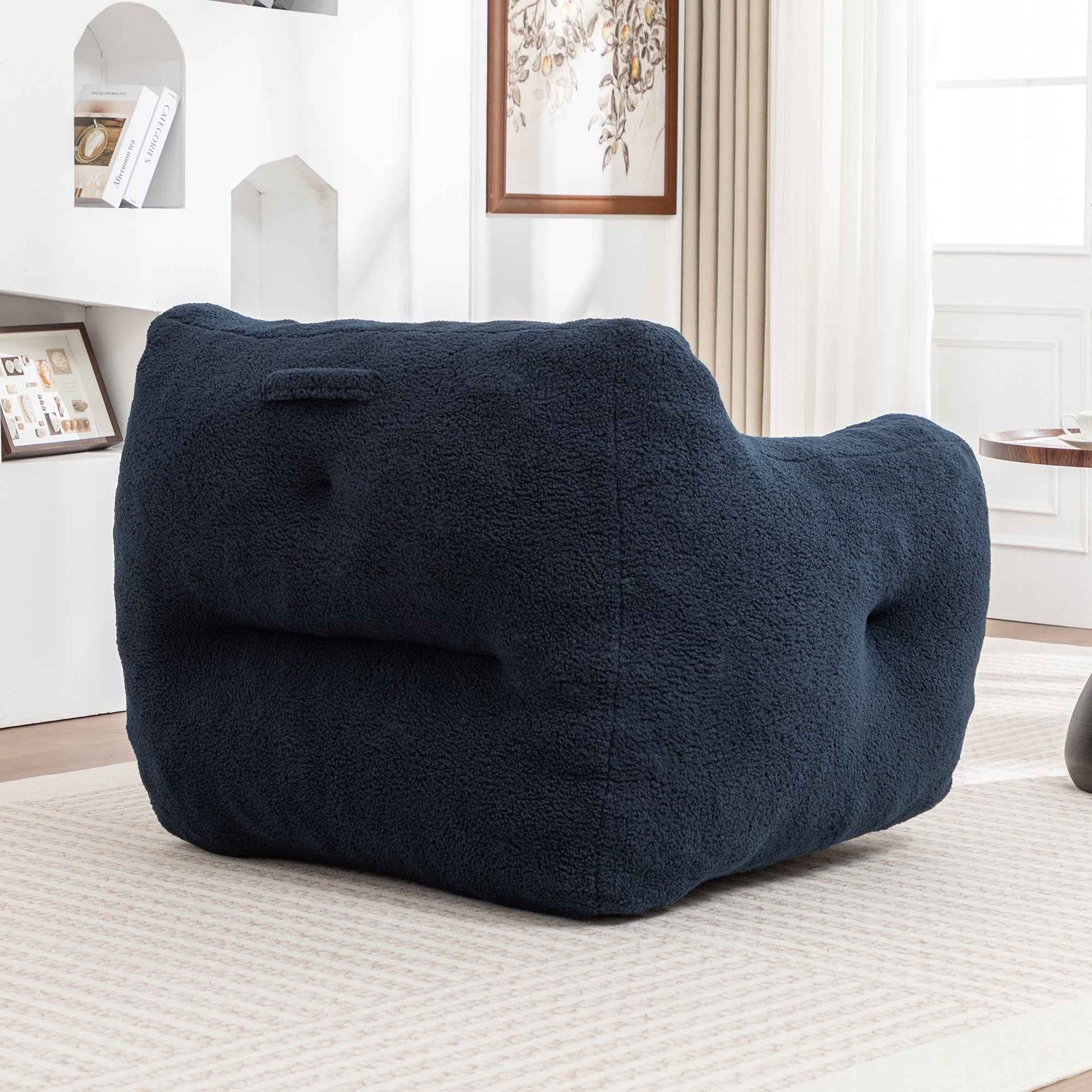 Bean Bag Chair, Bean Bag Sofa Chair with Armrests Stuffed High-Density Foam, Lazy Sofa Comfy Chairs BeanBag Chair for Adults in Living Room,Bedroom Reading
