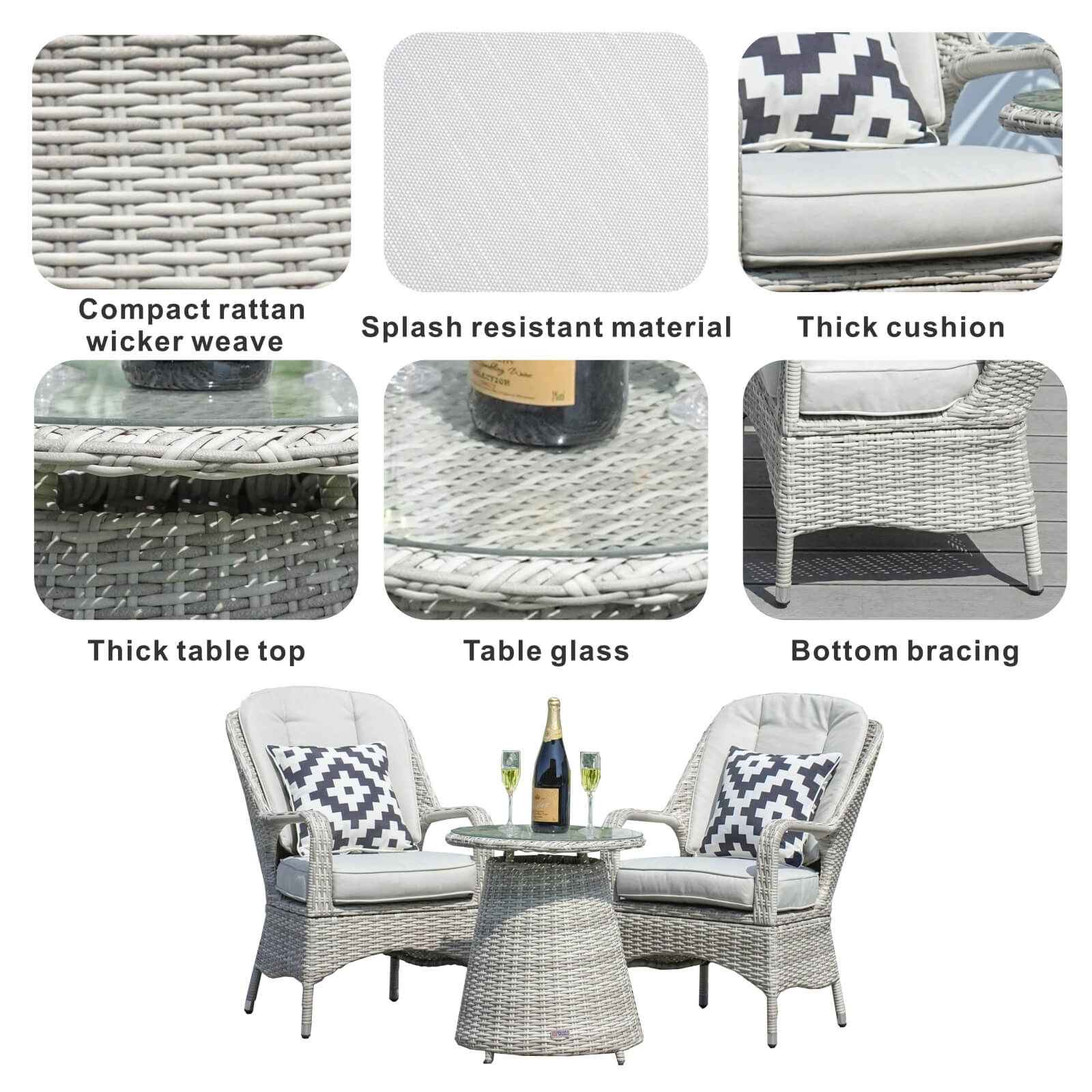 Modern Bistro Seating Set (PAD-1708)