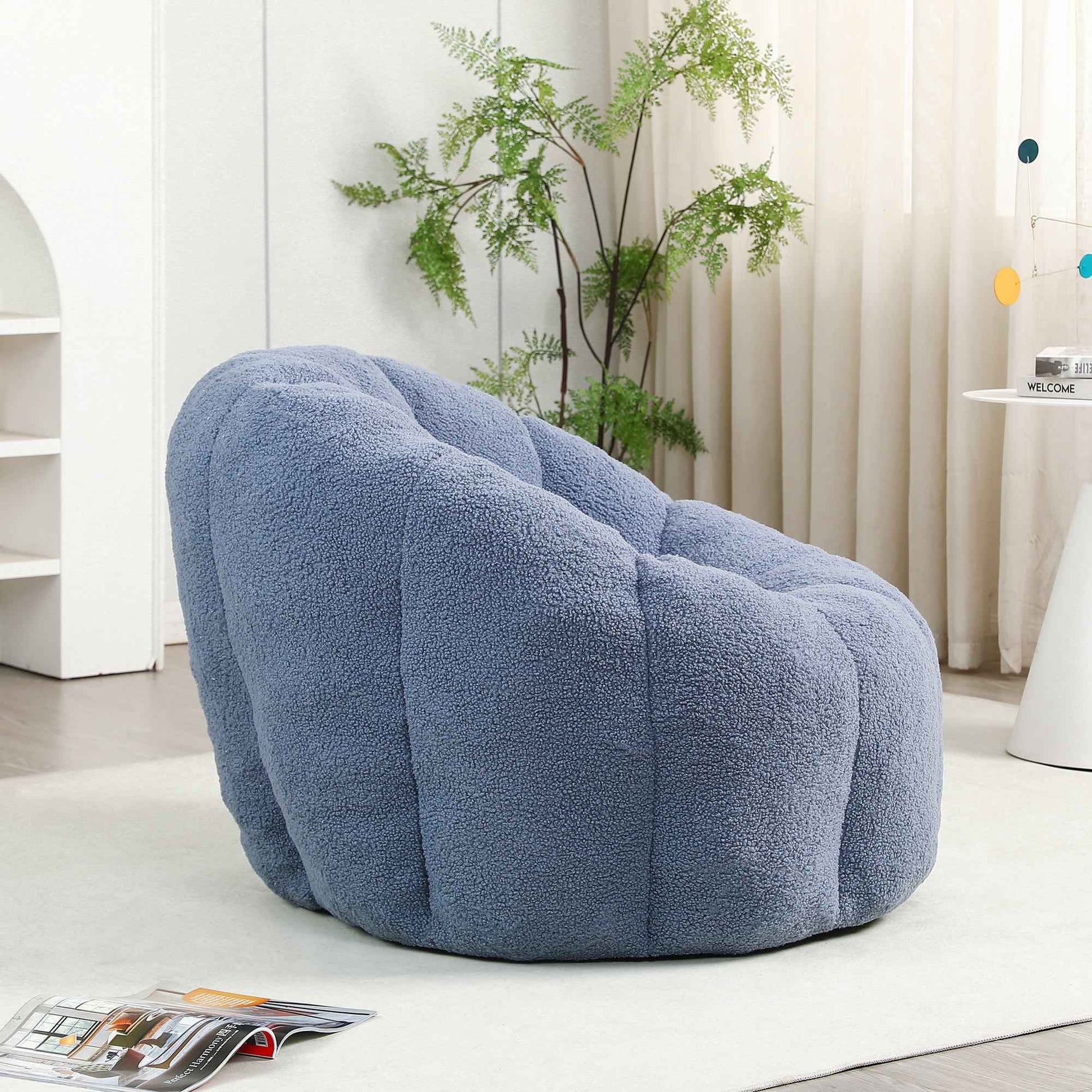 Bean Bag Chair, Bean Bag Sofa Chair with Armrests Stuffed High-Density Foam, Lazy Sofa Comfy Chairs BeanBag Chair for Adults in Living Room,Bedroom Reading